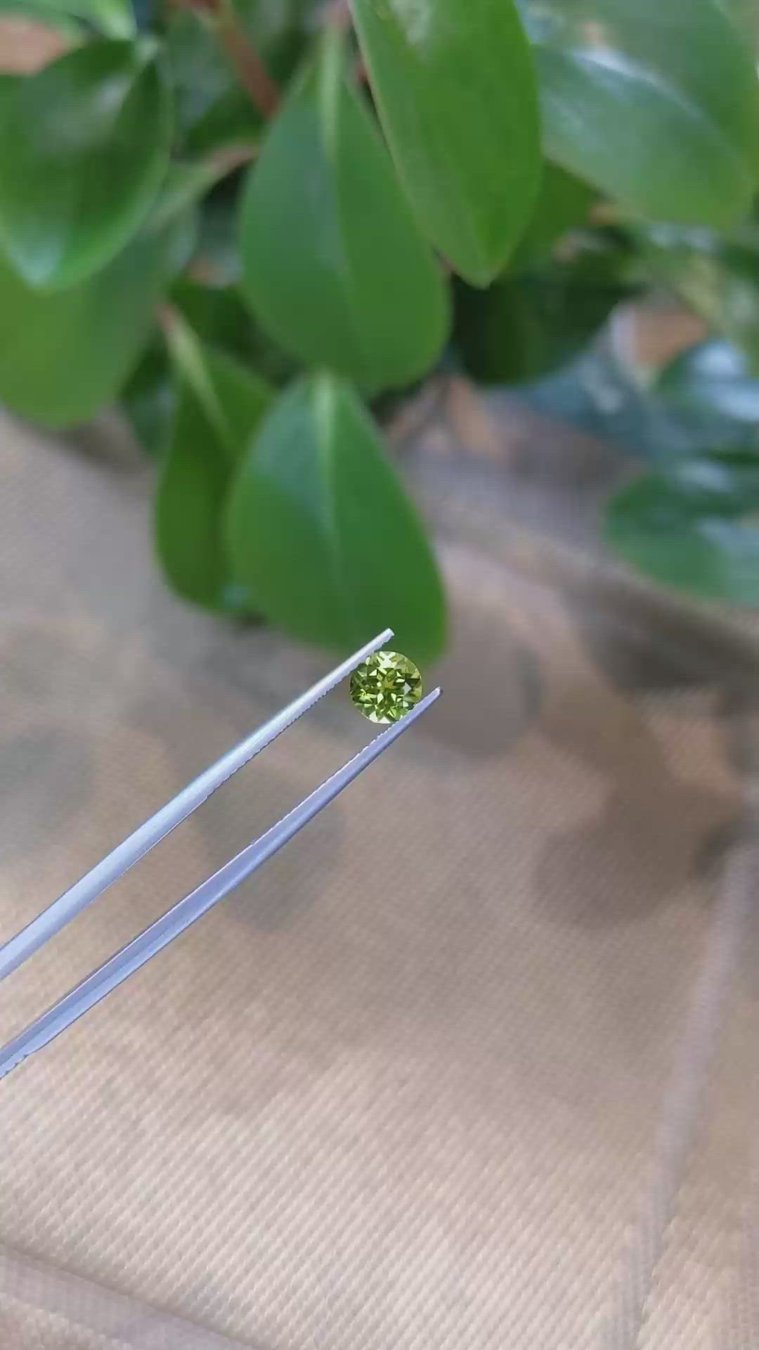 0.83 Ct. Peridot from Pakistan Size Video