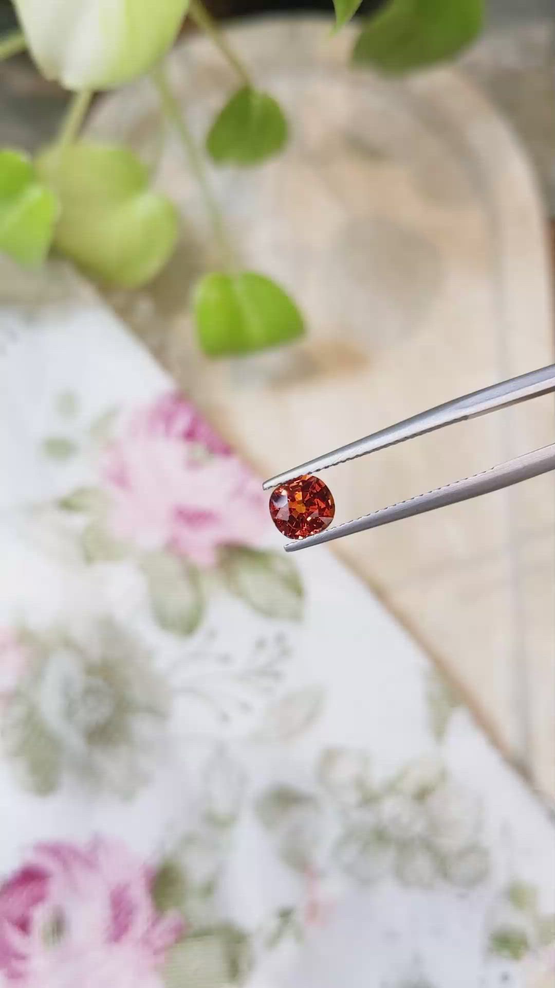 1.23 Ct. Spessartite Garnet from Afghanistan Size Video
