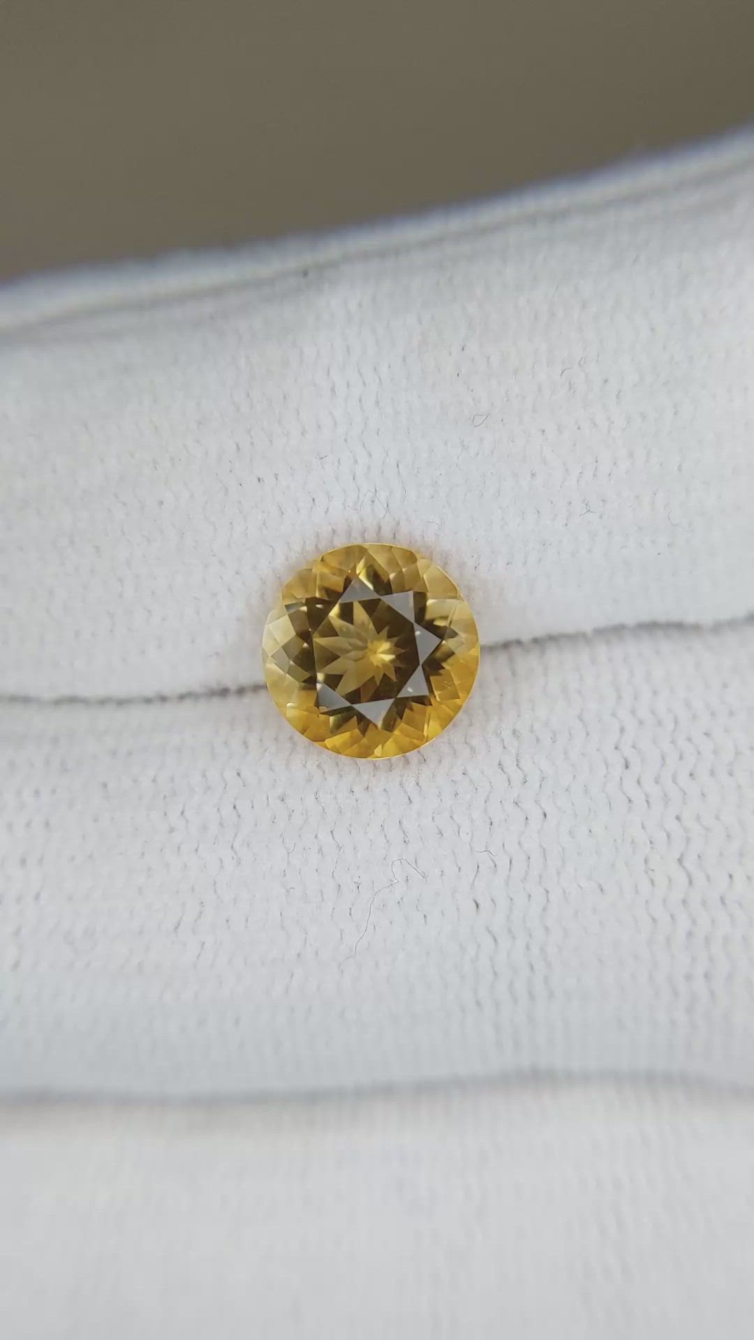 2.20 Ct. Citrine from Brazil Size Video