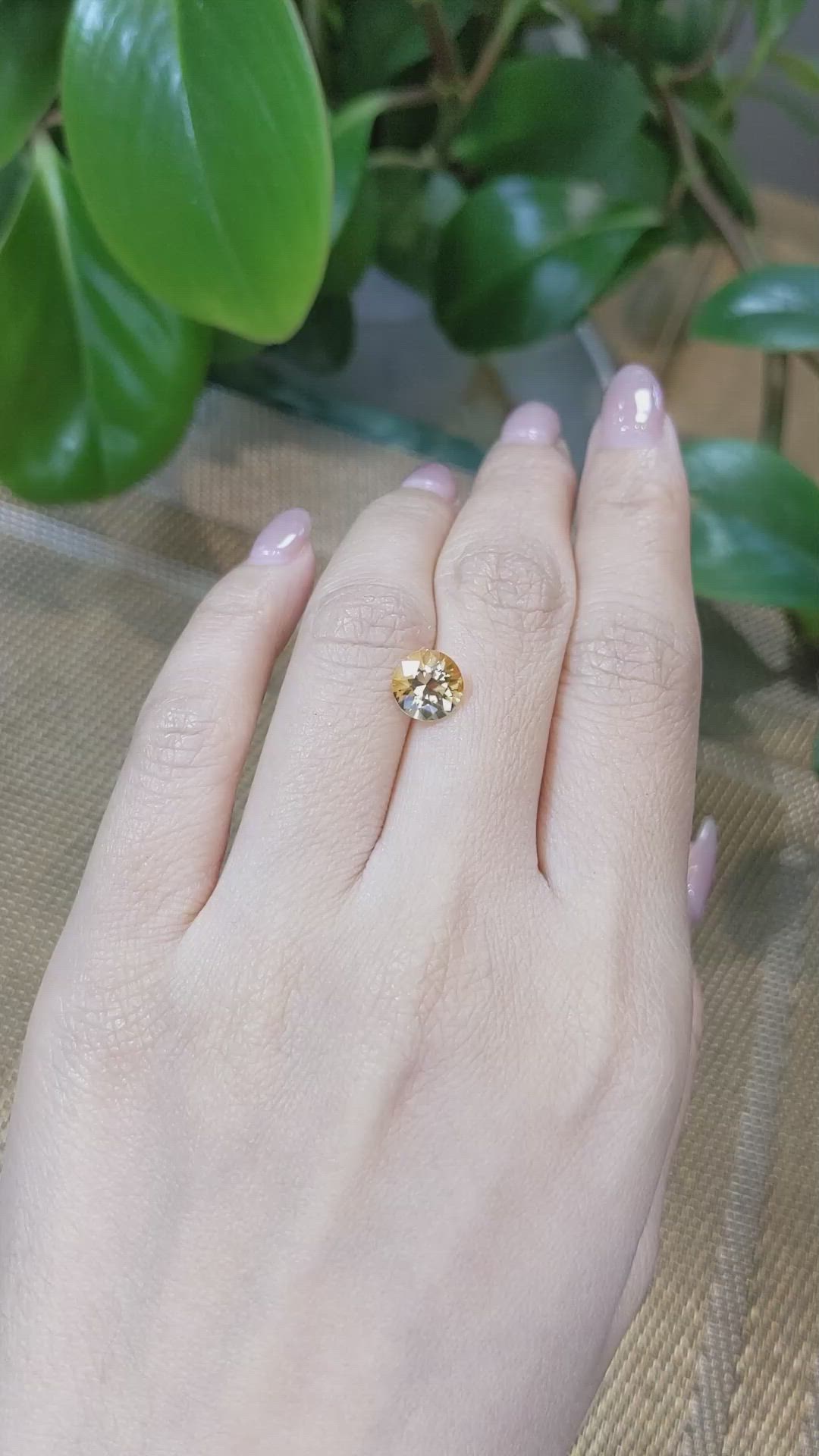 1.64 Ct. Citrine from Brazil Size Video