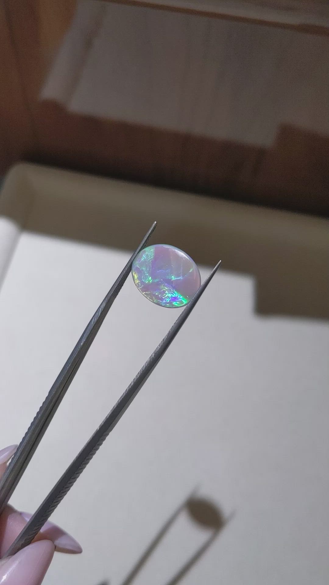 4.83 Ct. Multi Color White Opal from Australia Size Video
