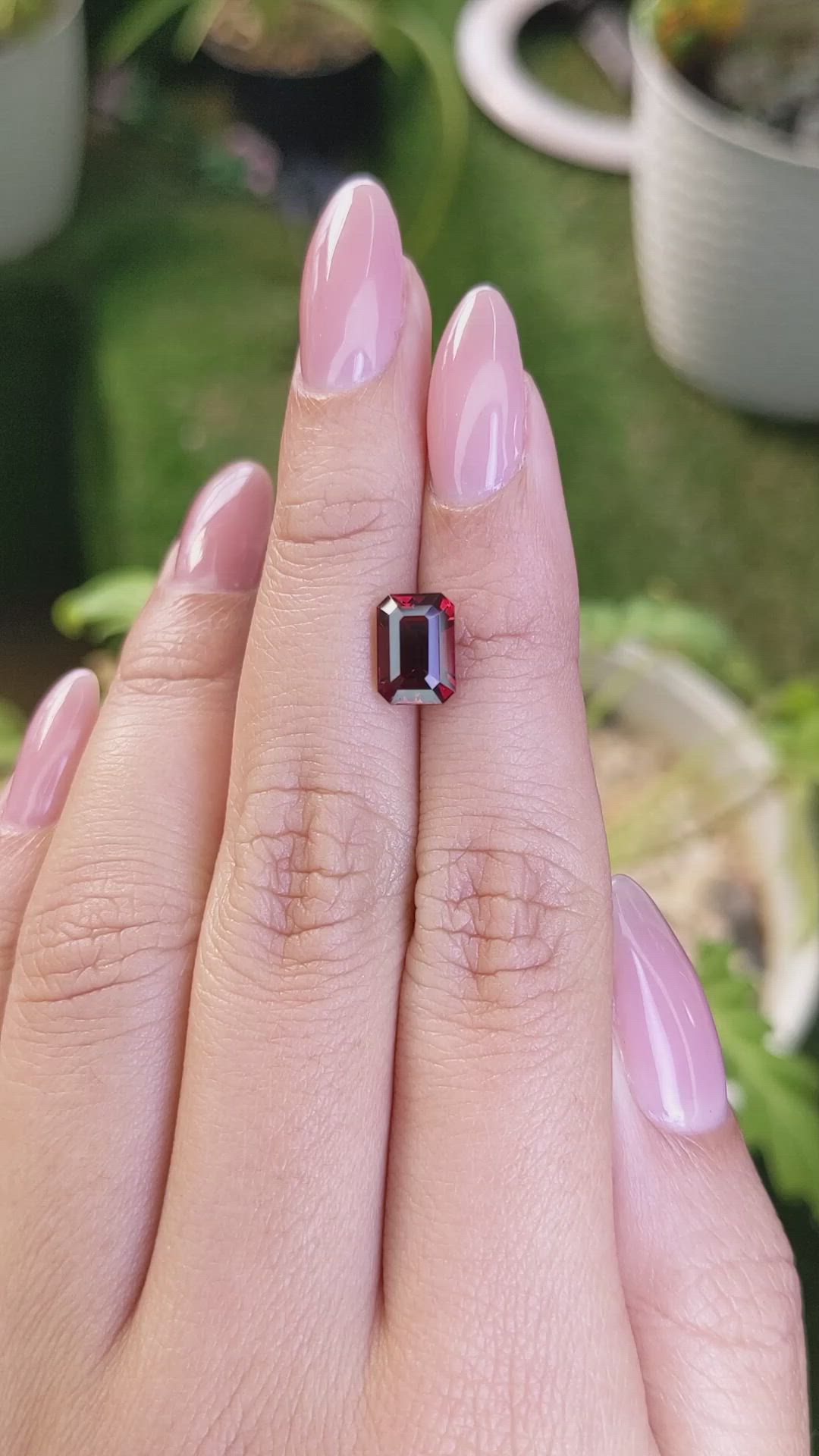 2.80 Ct. Garnet from Ceylon (Sri Lanka) Size Video