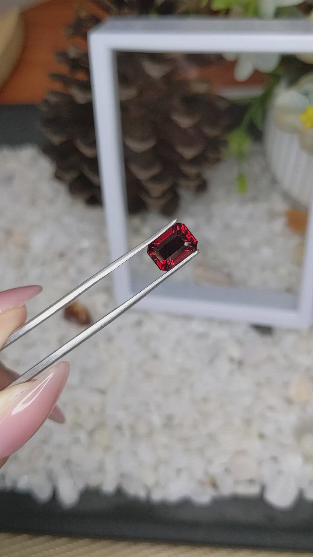 2.80 Ct. Garnet from Ceylon (Sri Lanka) Size Video