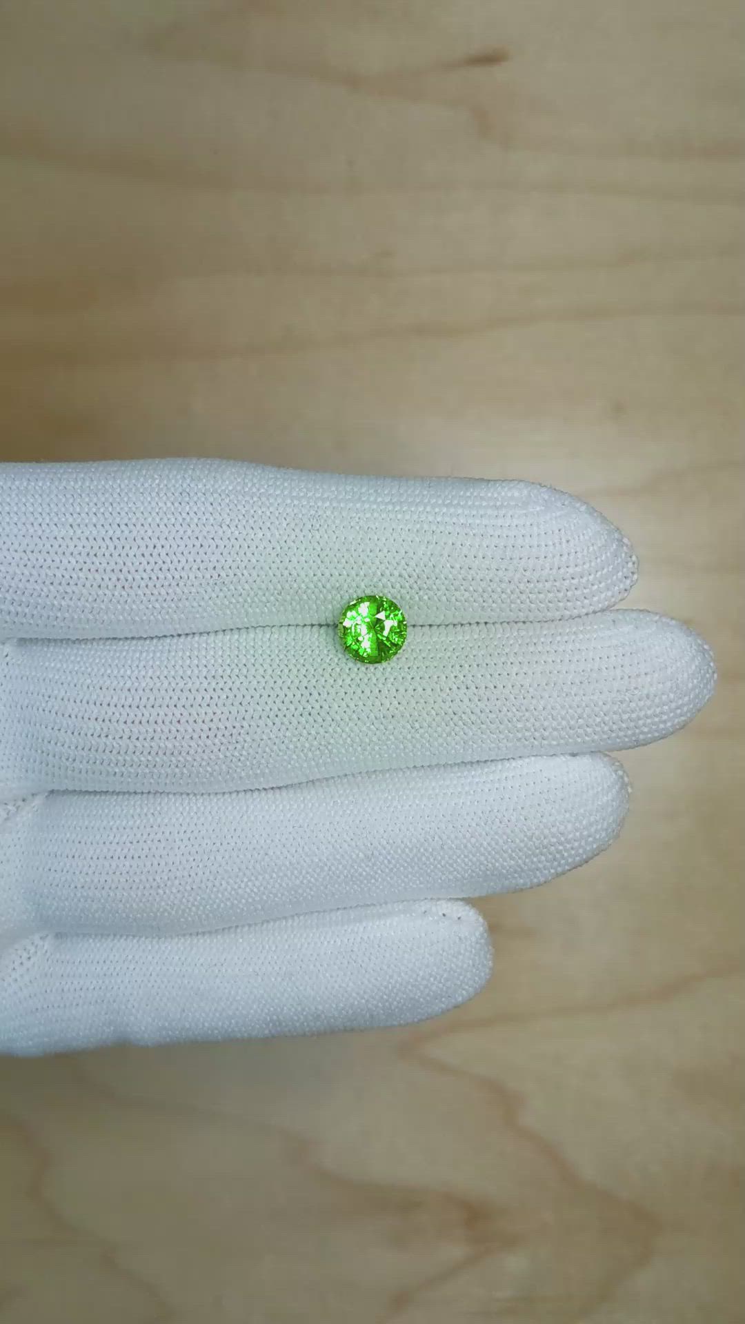 2.03 Ct. Tsavorite Garnet from Tanzania Size Video