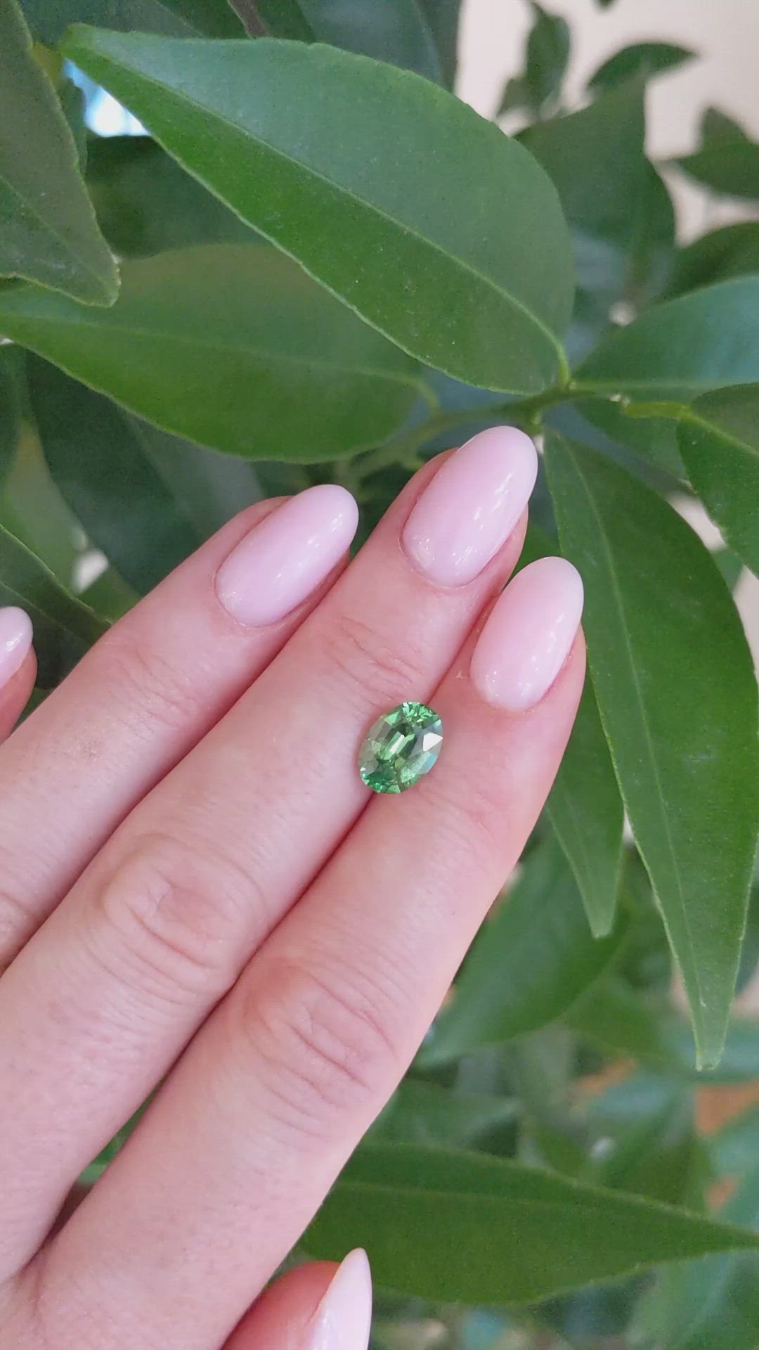 2.03 Ct. Tsavorite Garnet from Tanzania Size Video