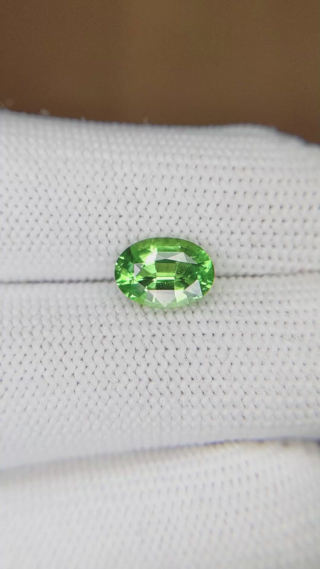 2.03 Ct. Tsavorite Garnet from Tanzania Size Video