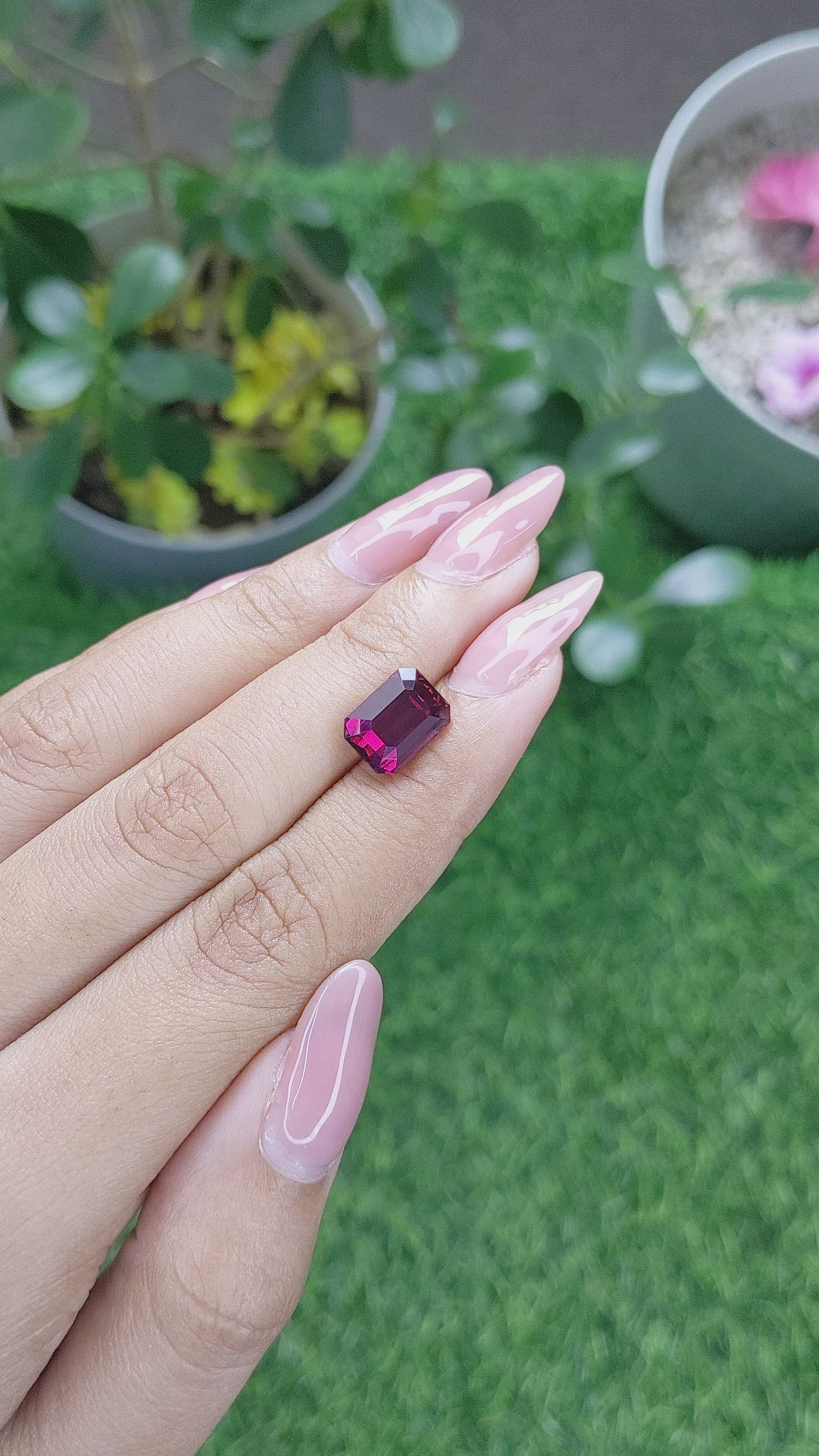 4.78 Ct. Garnet from Tanzania Size Video