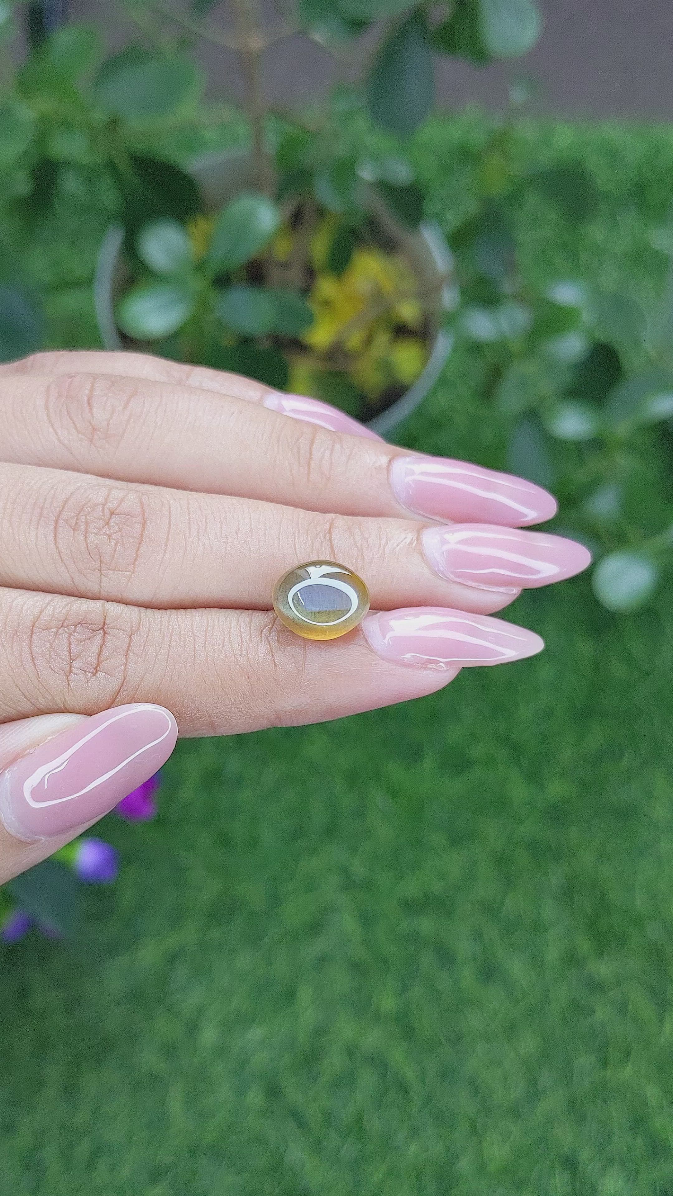 6.53 Ct. Cabochon Chrysoberyl from Tanzania Size Video