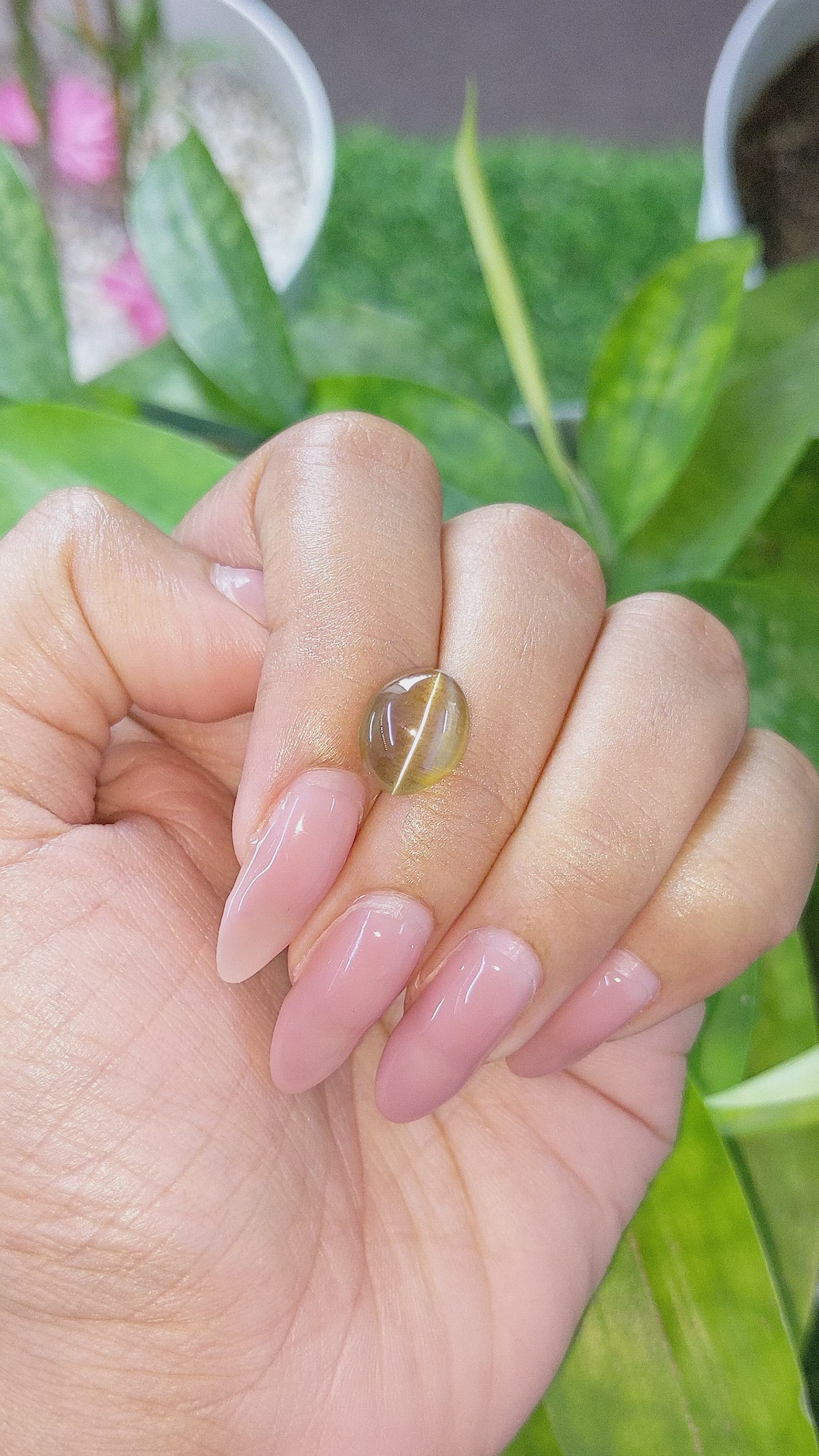 6.53 Ct. Cabochon Chrysoberyl from Tanzania Size Video