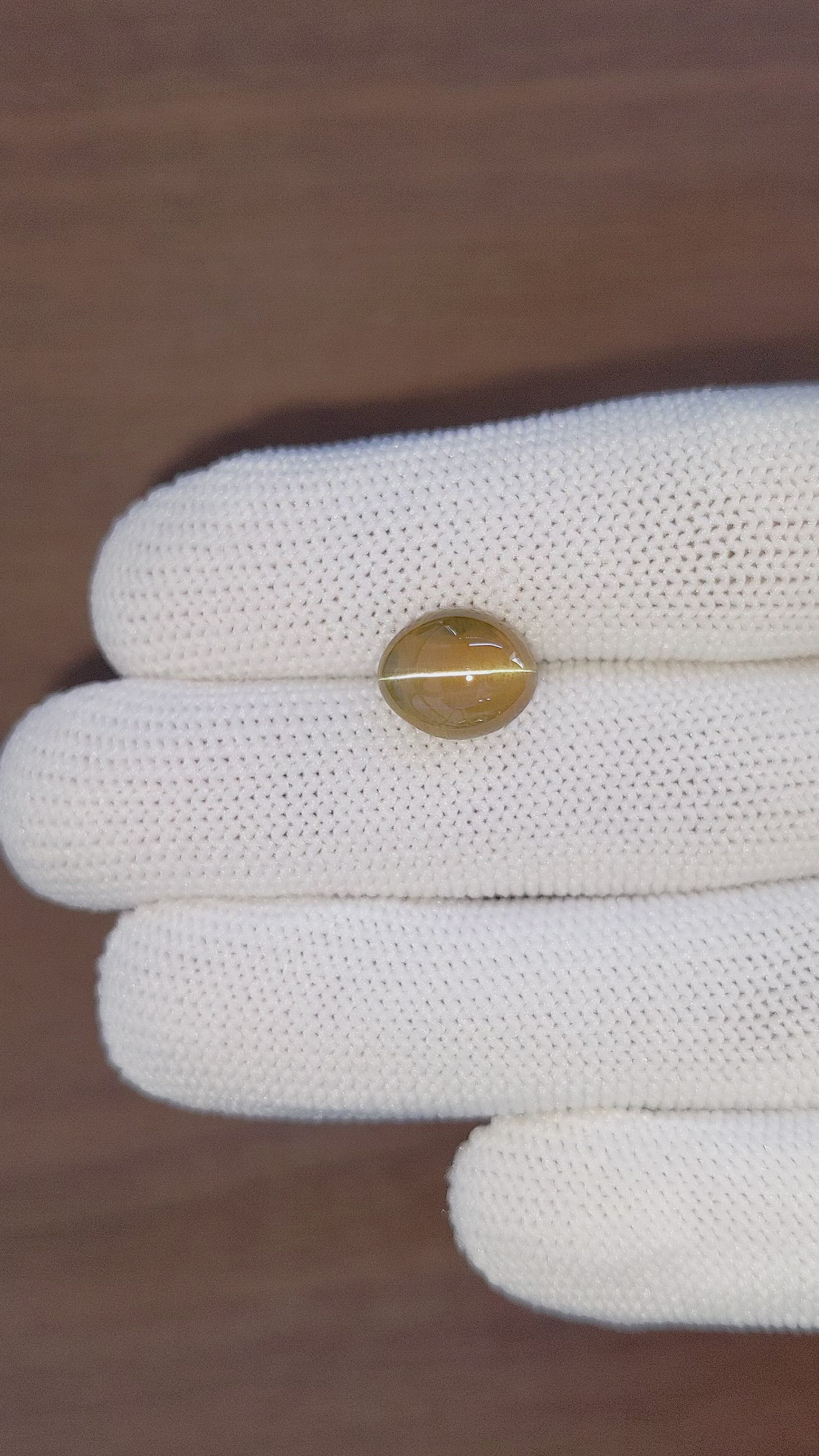 6.53 Ct. Cabochon Chrysoberyl from Tanzania Size Video