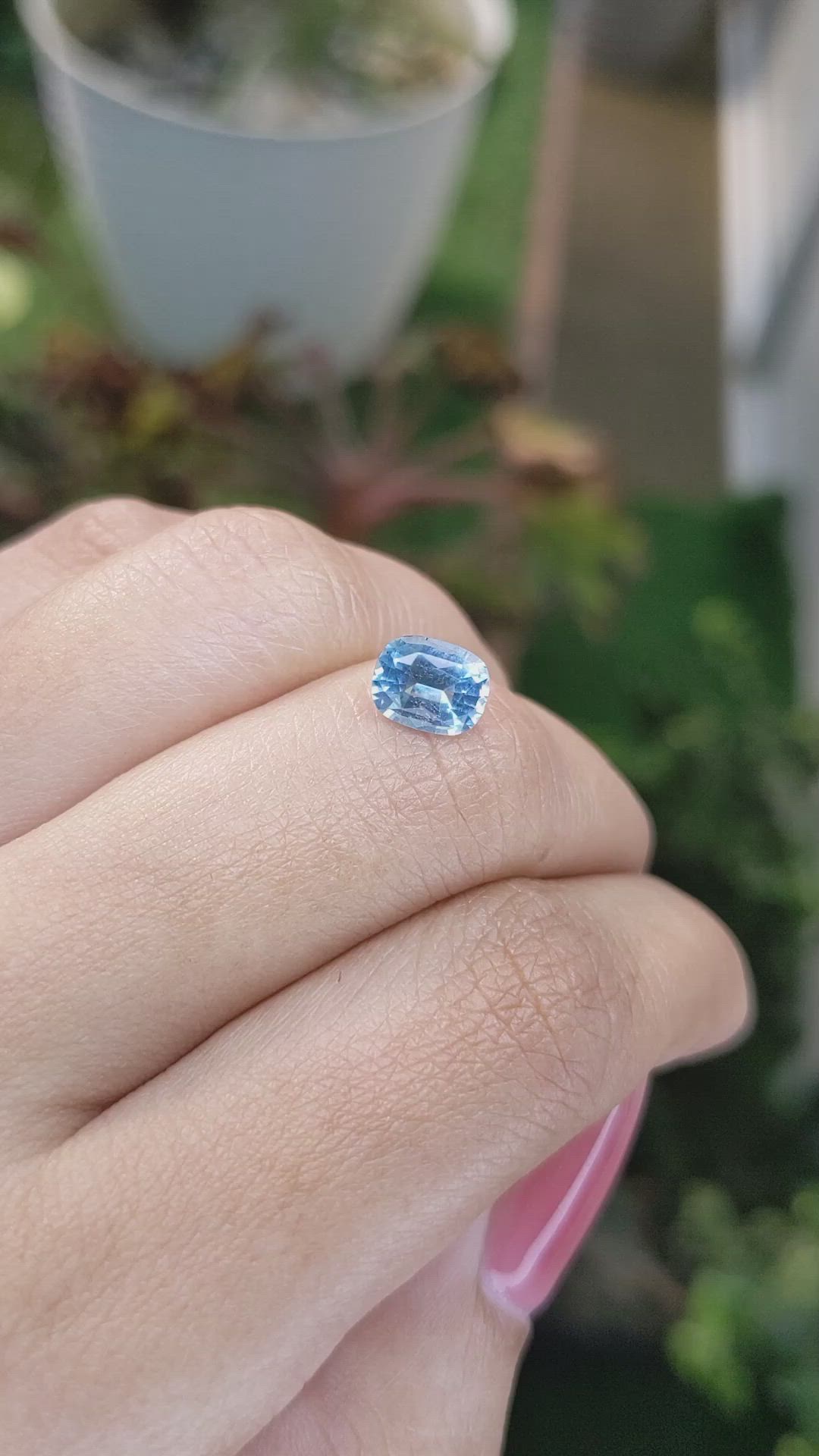 1.37 Ct. Topaz from Ceylon (Sri Lanka) Size Video