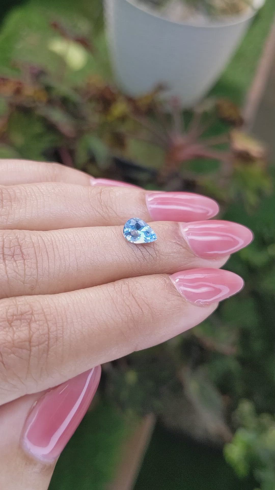 0.97 Ct. Topaz from Ceylon (Sri Lanka) Size Video