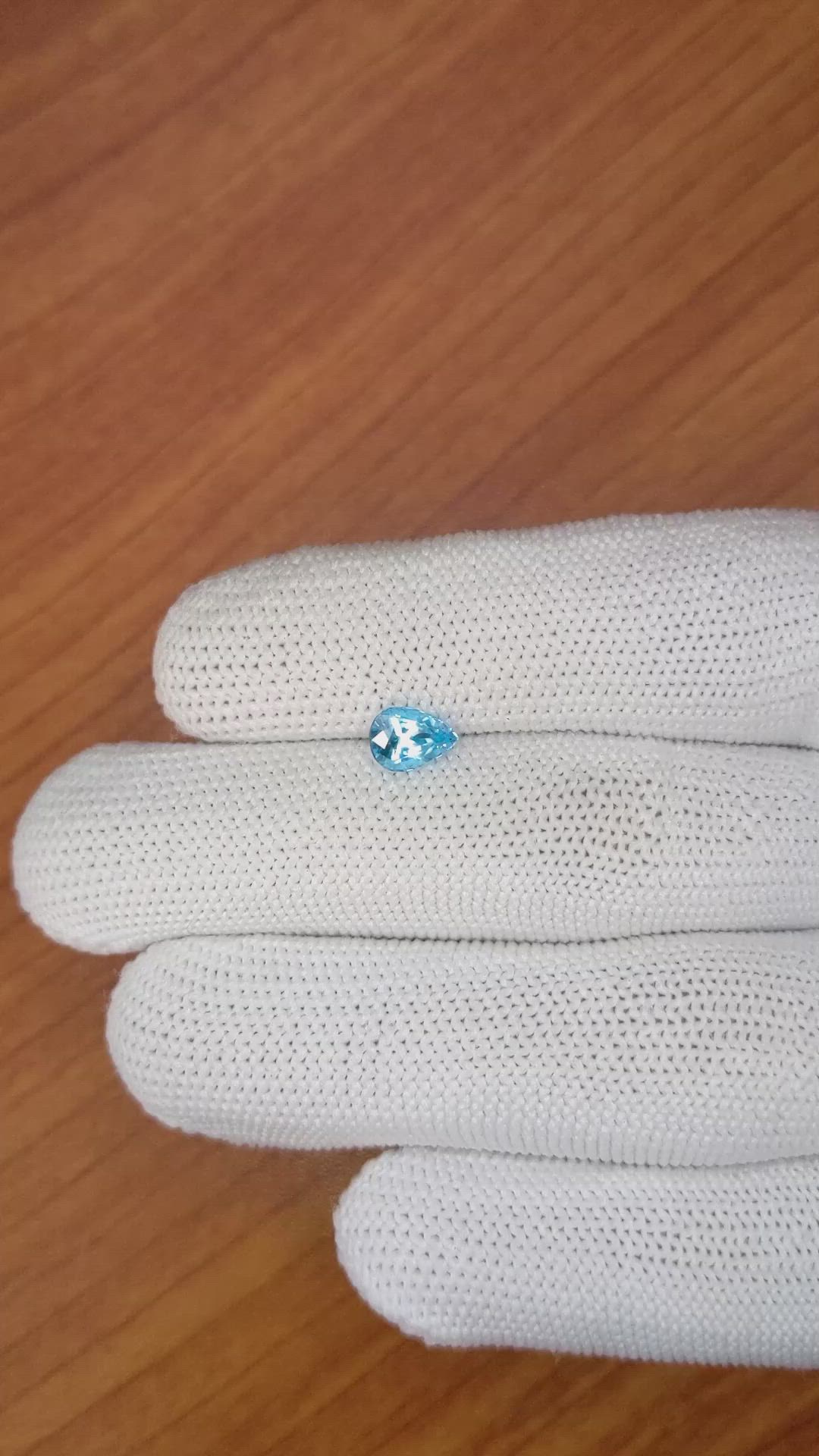 0.97 Ct. Topaz from Ceylon (Sri Lanka) Size Video