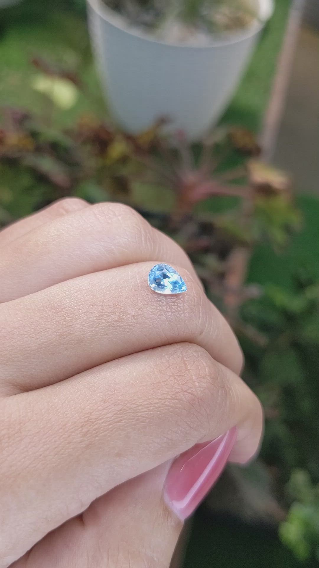 0.97 Ct. Topaz from Ceylon (Sri Lanka) Size Video