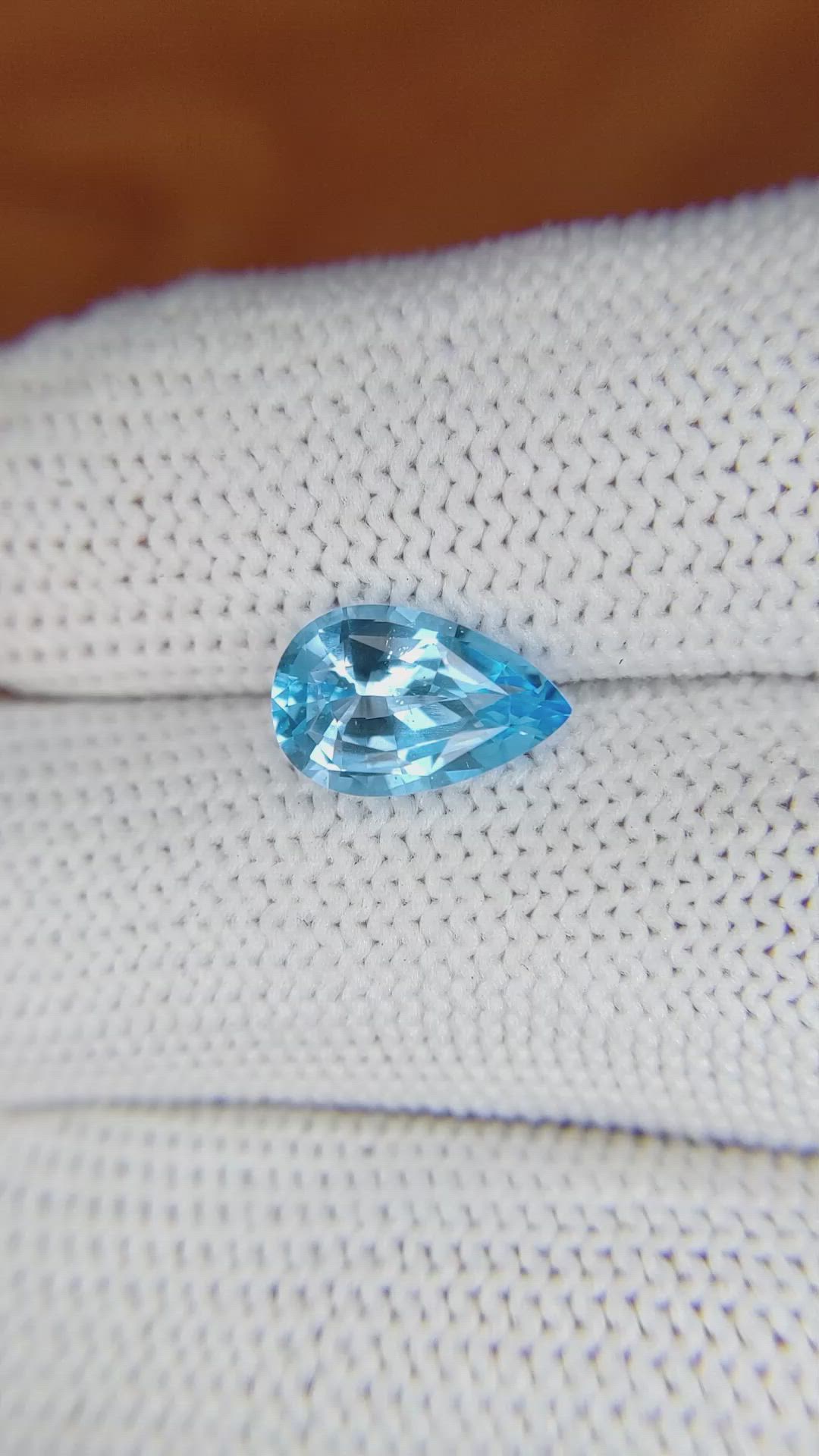 2.24 Ct. Topaz from Ceylon (Sri Lanka) Size Video