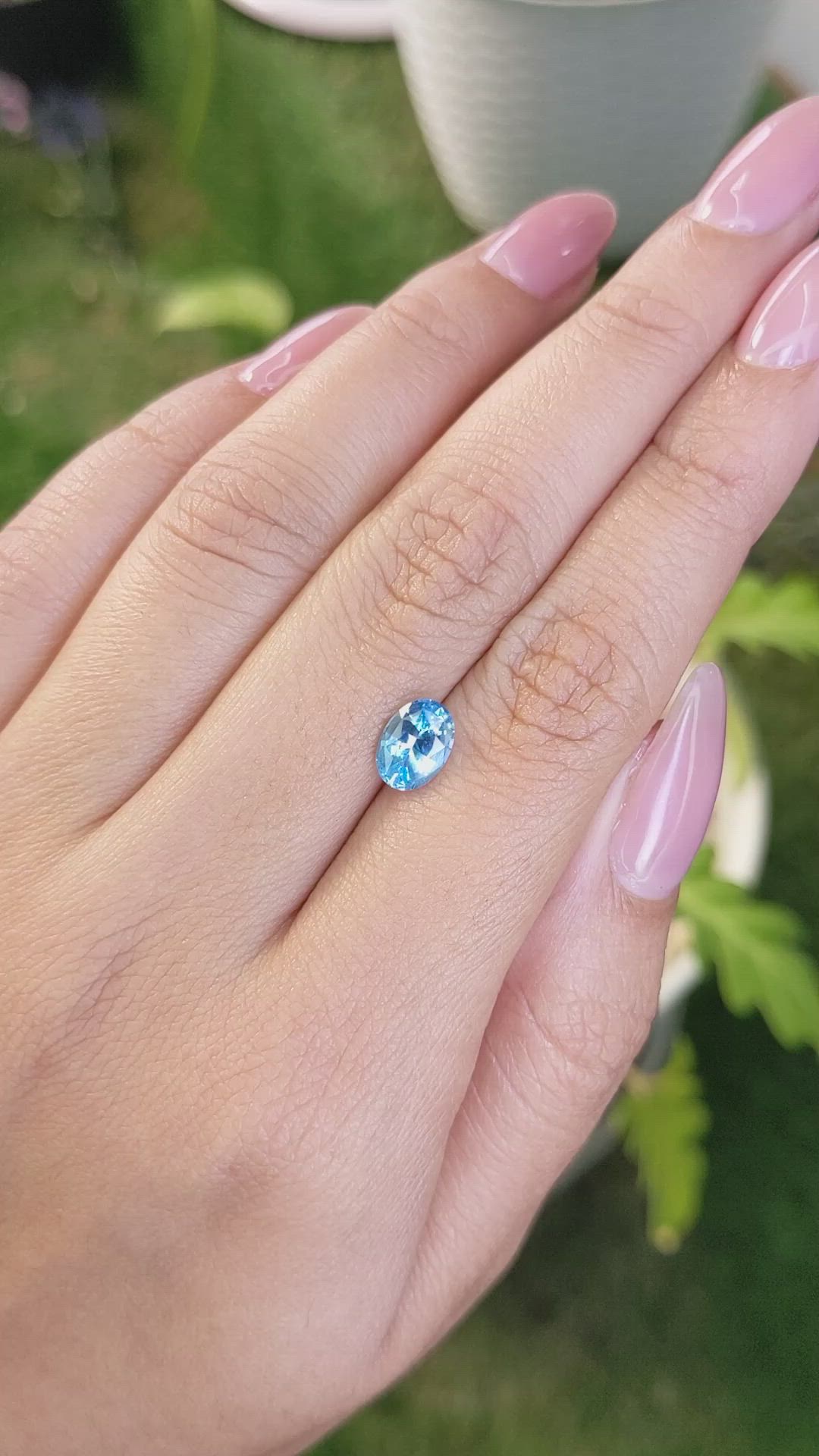 1.39 Ct. Topaz from Ceylon (Sri Lanka) Size Video