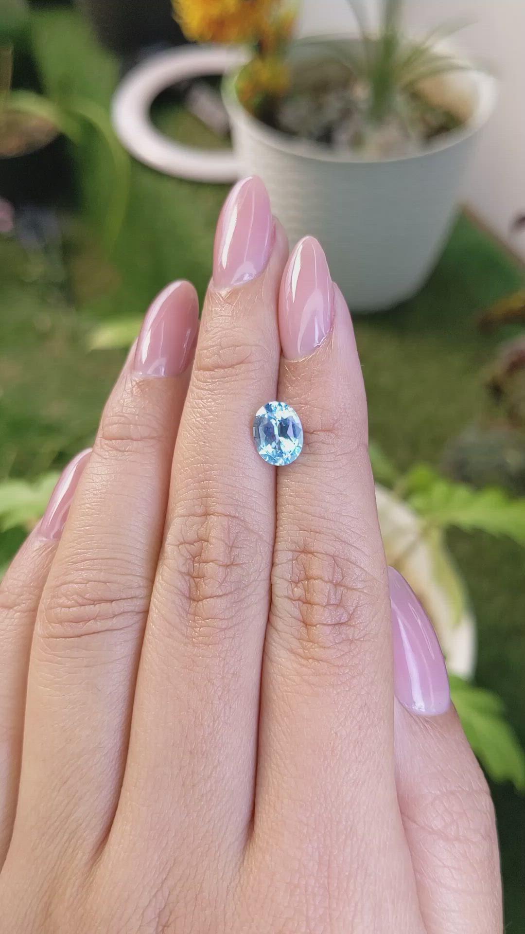 1.90 Ct. Topaz from Ceylon (Sri Lanka) Size Video