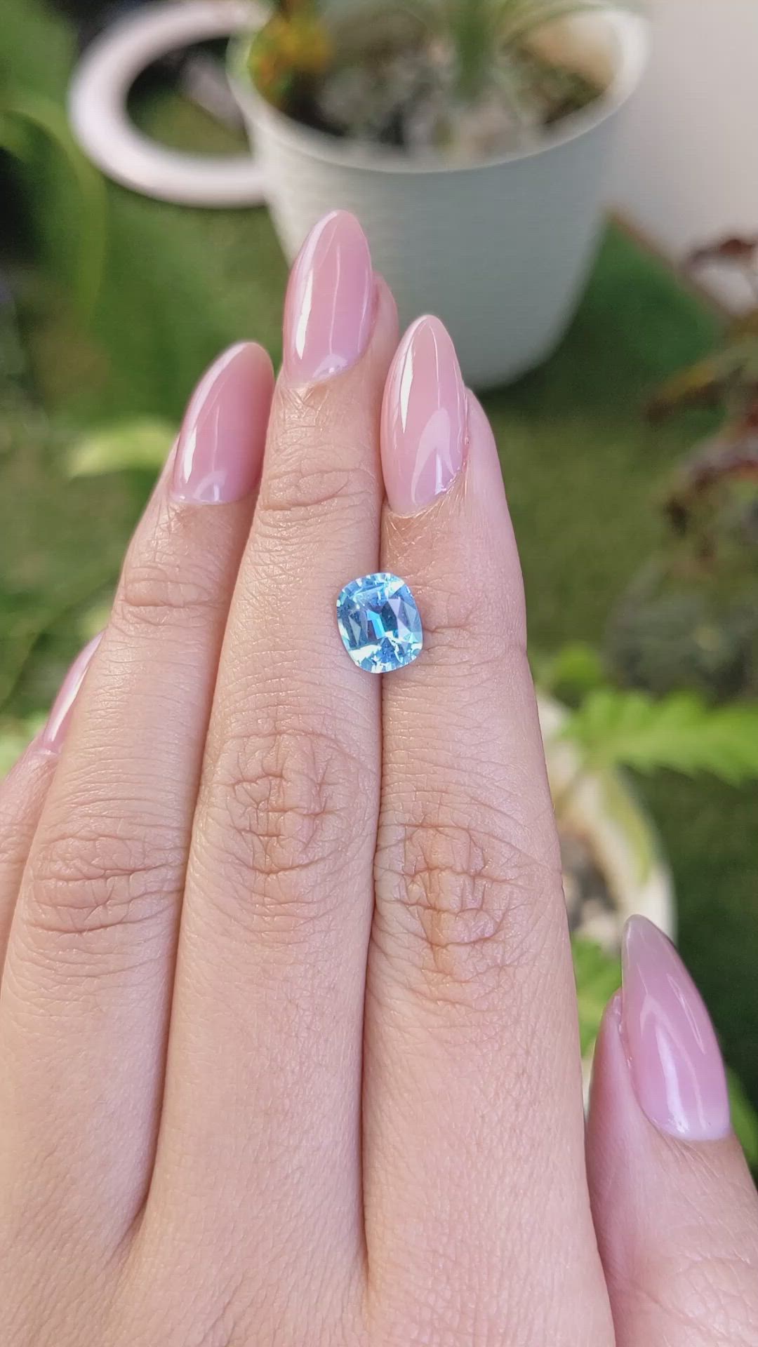 1.89 Ct. Topaz from Ceylon (Sri Lanka) Size Video