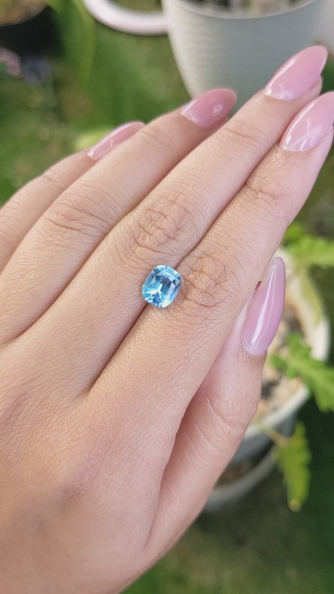 1.89 Ct. Topaz from Ceylon (Sri Lanka) Size Video