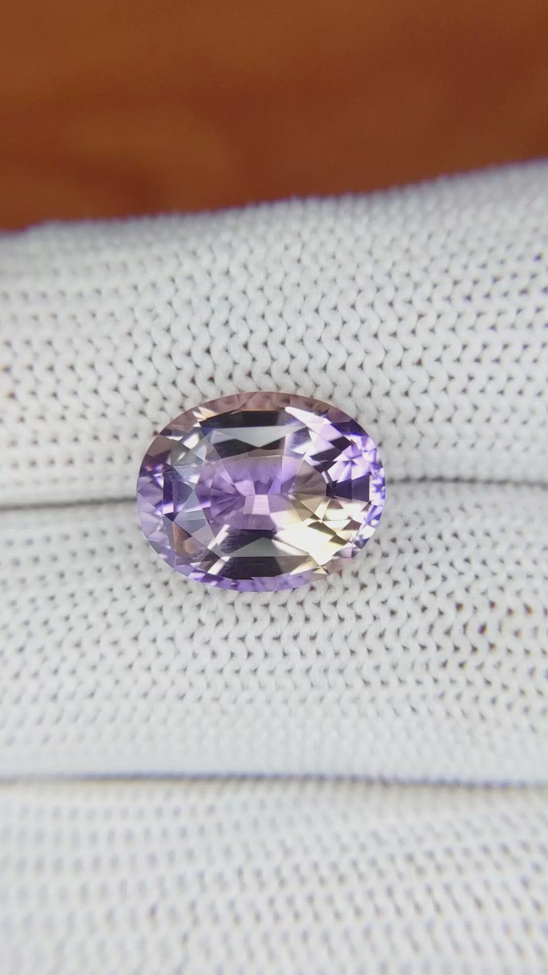 5.87 Ct. Ametrine from Brazil Size Video