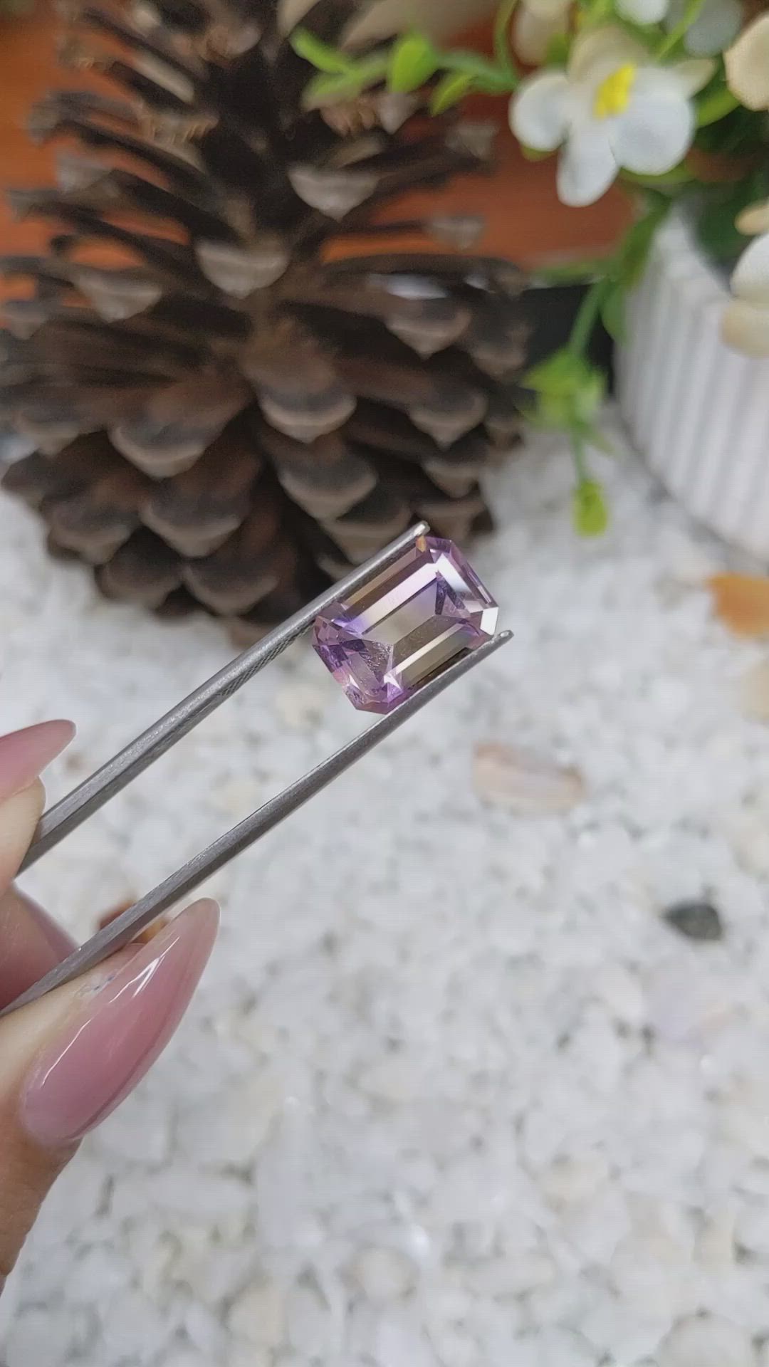 4.85 Ct. Ametrine from Brazil Size Video