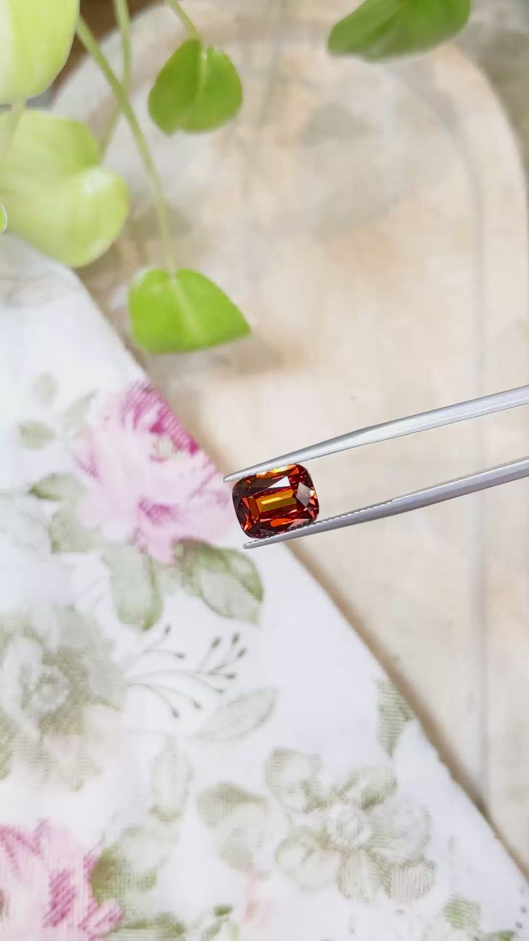 6.07 Ct. Spessartite Garnet from Ceylon (Sri Lanka) Size Video