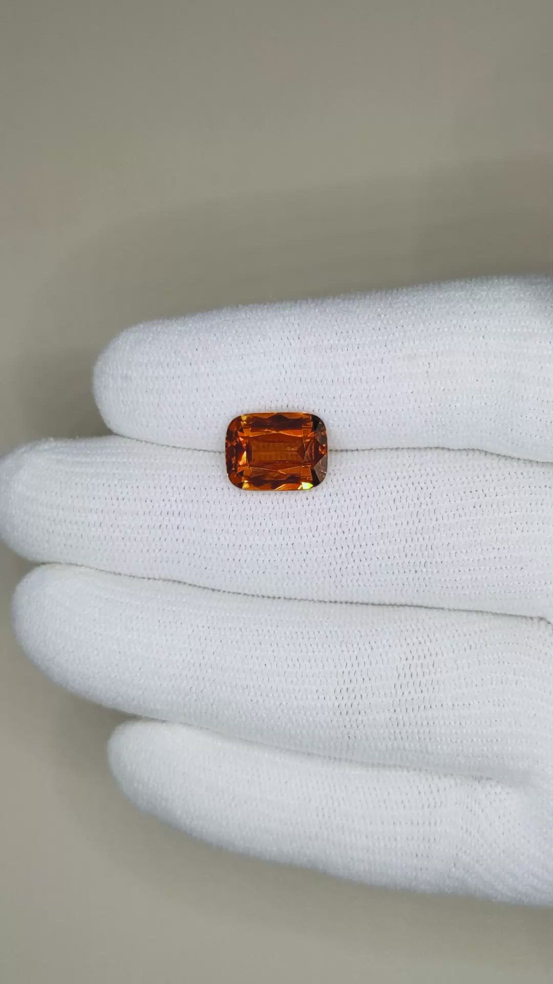 6.07 Ct. Spessartite Garnet from Ceylon (Sri Lanka) Size Video