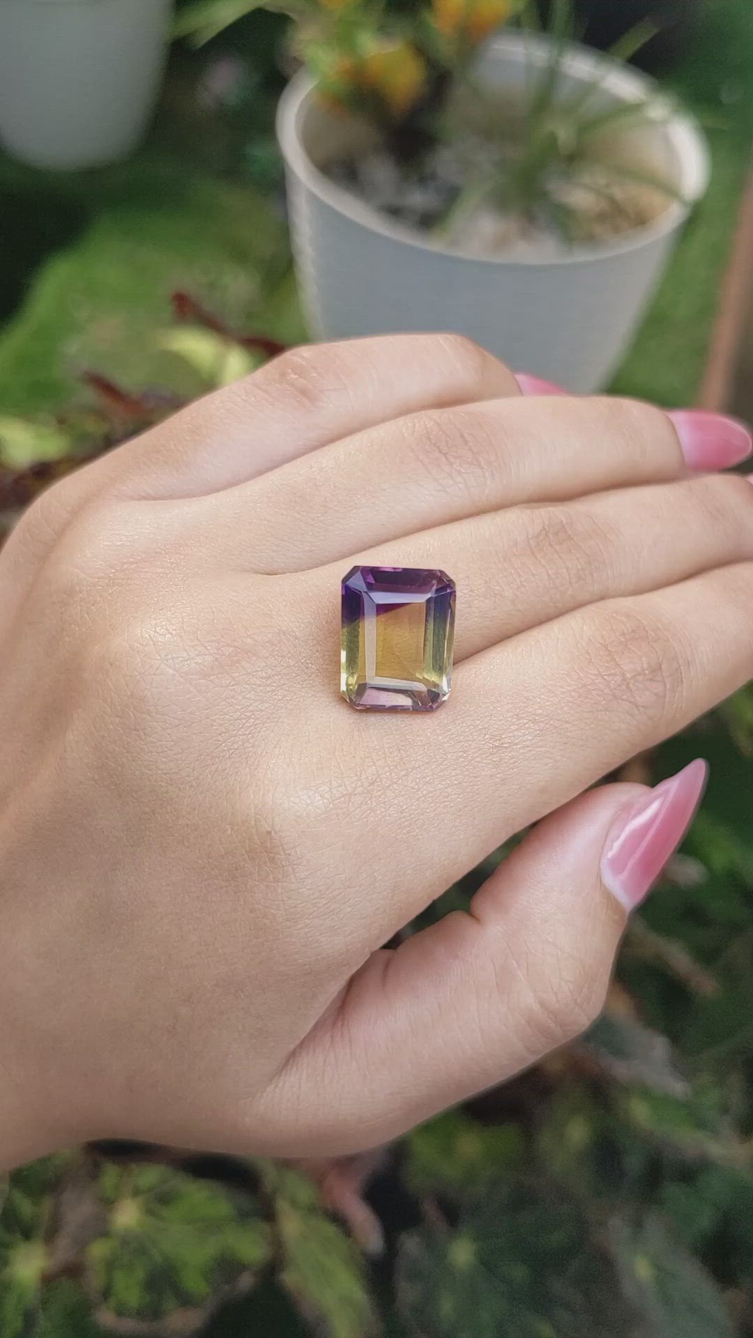 11.24 Ct. Ametrine from Ceylon (Sri Lanka) Size Video