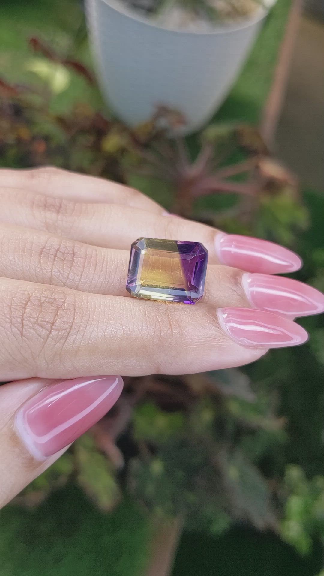 11.24 Ct. Ametrine from Ceylon (Sri Lanka) Size Video