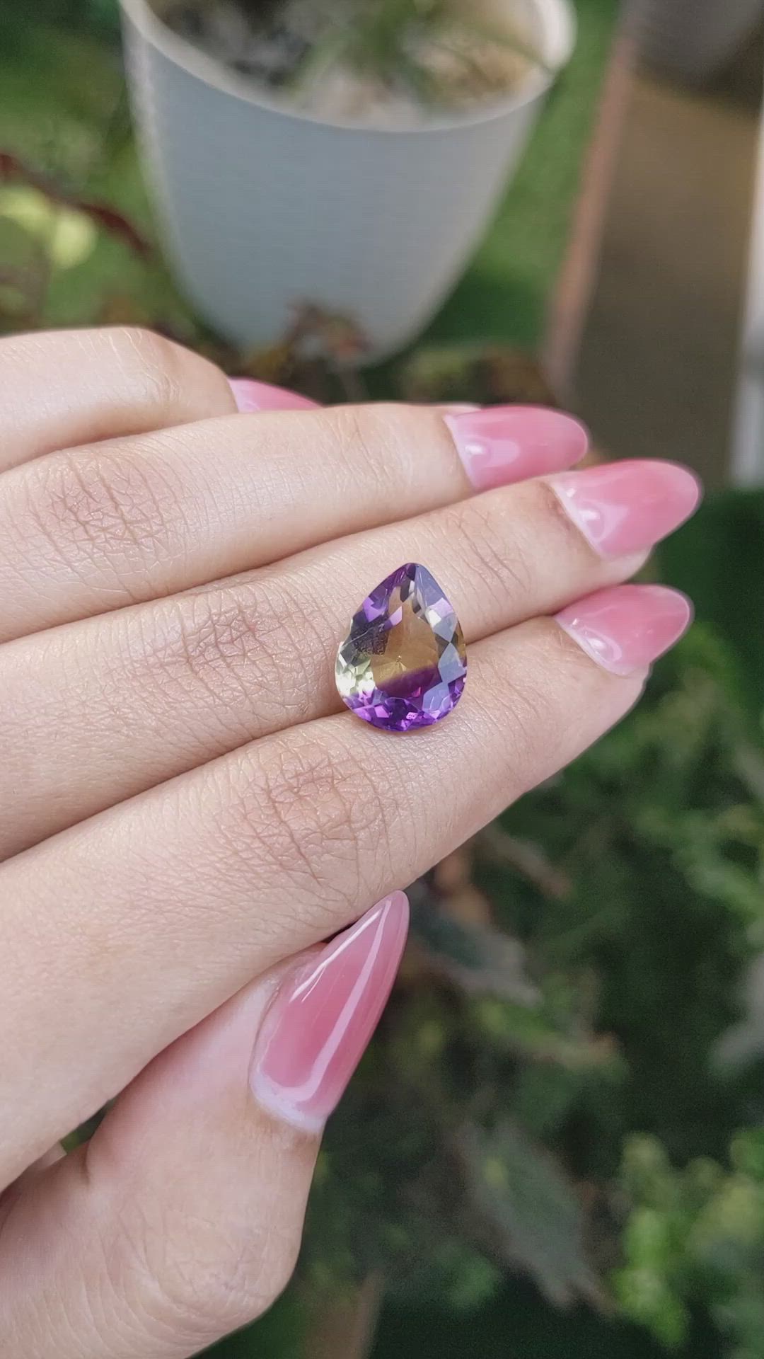 6.92 Ct. Ametrine from Ceylon (Sri Lanka) Size Video