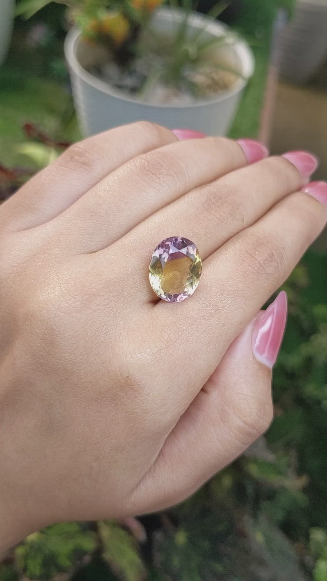 7.90 Ct. Ametrine from Ceylon (Sri Lanka) Size Video
