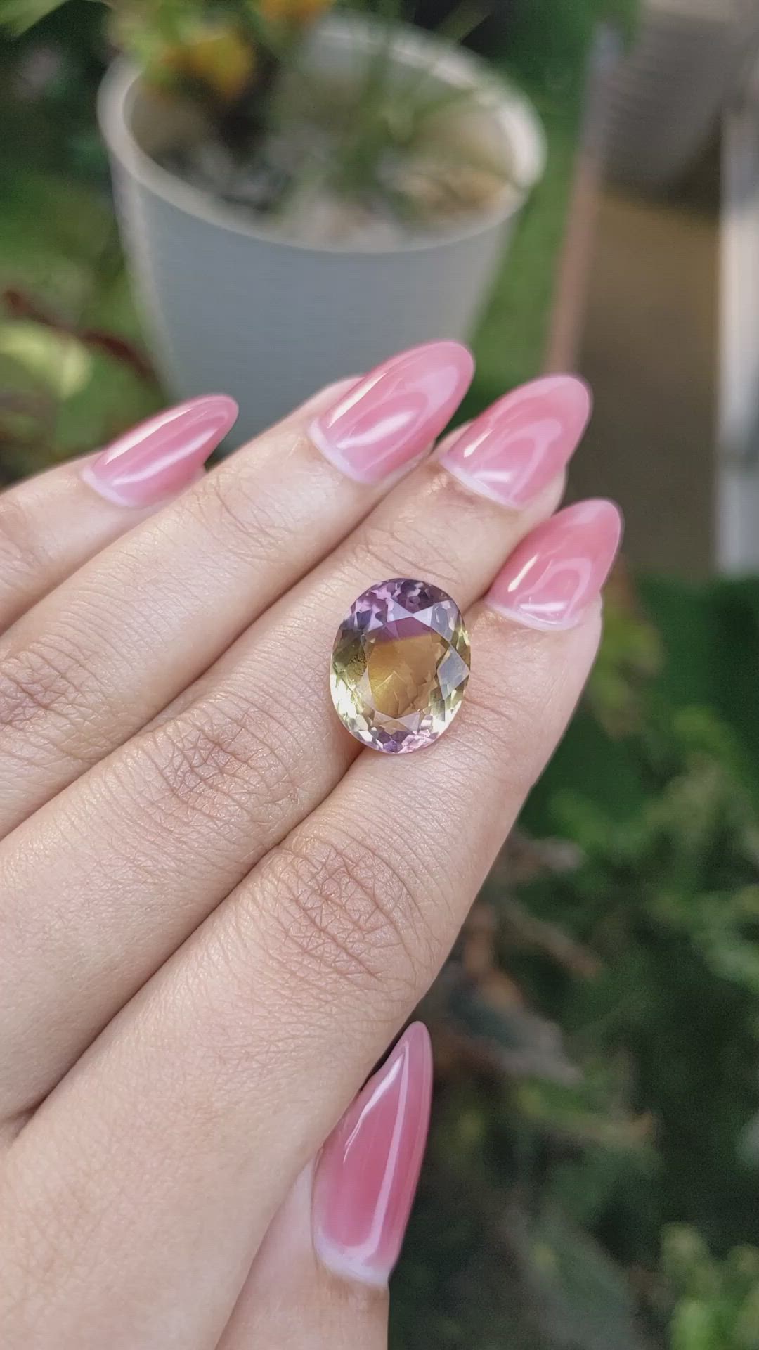 7.90 Ct. Ametrine from Ceylon (Sri Lanka) Size Video