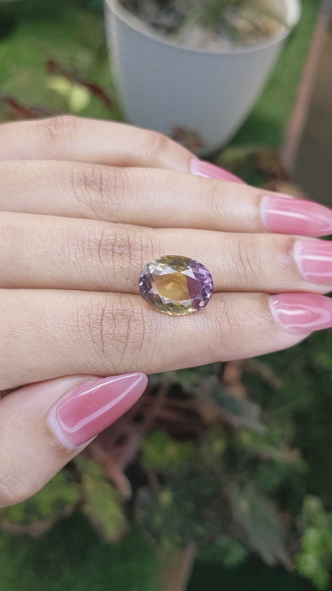 7.90 Ct. Ametrine from Ceylon (Sri Lanka) Size Video