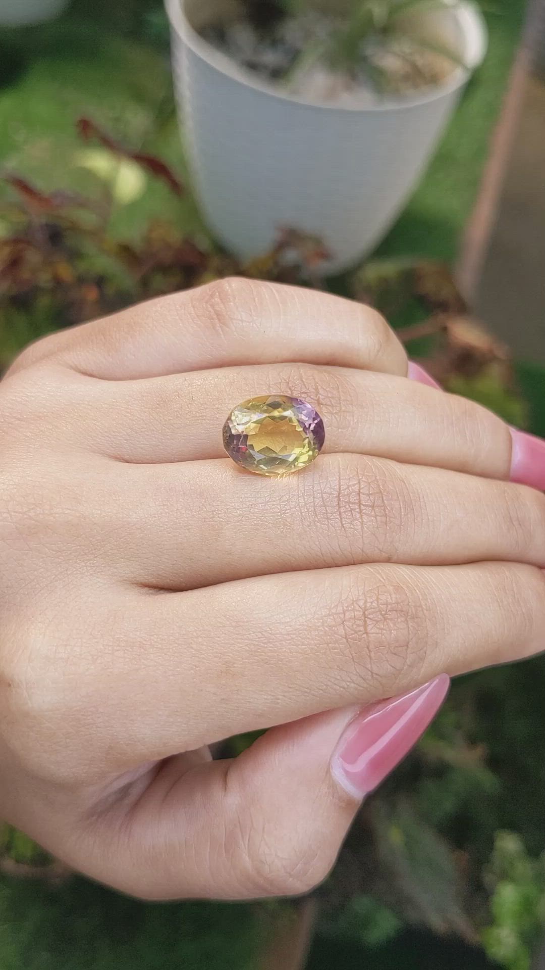 8.01 Ct. Ametrine from Ceylon (Sri Lanka) Size Video
