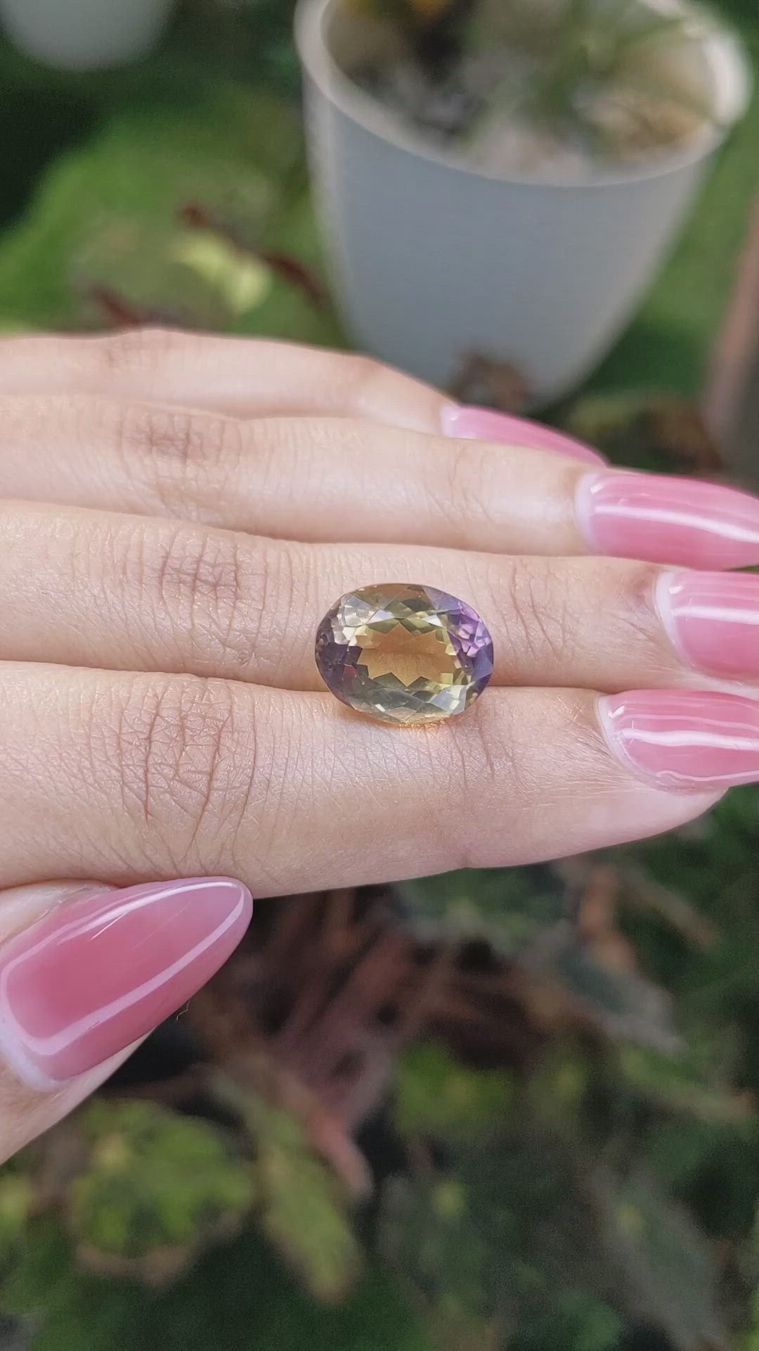 8.01 Ct. Ametrine from Ceylon (Sri Lanka) Size Video