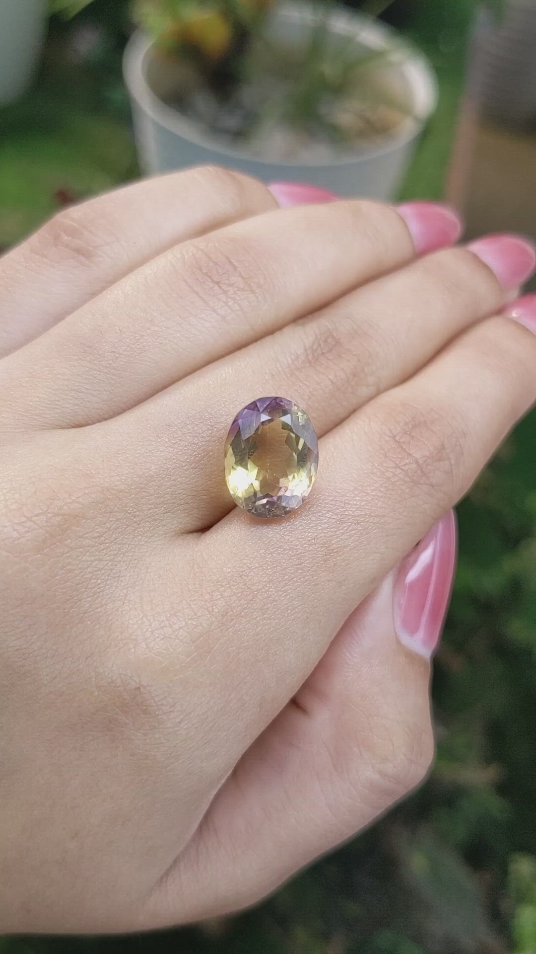 8.01 Ct. Ametrine from Ceylon (Sri Lanka) Size Video