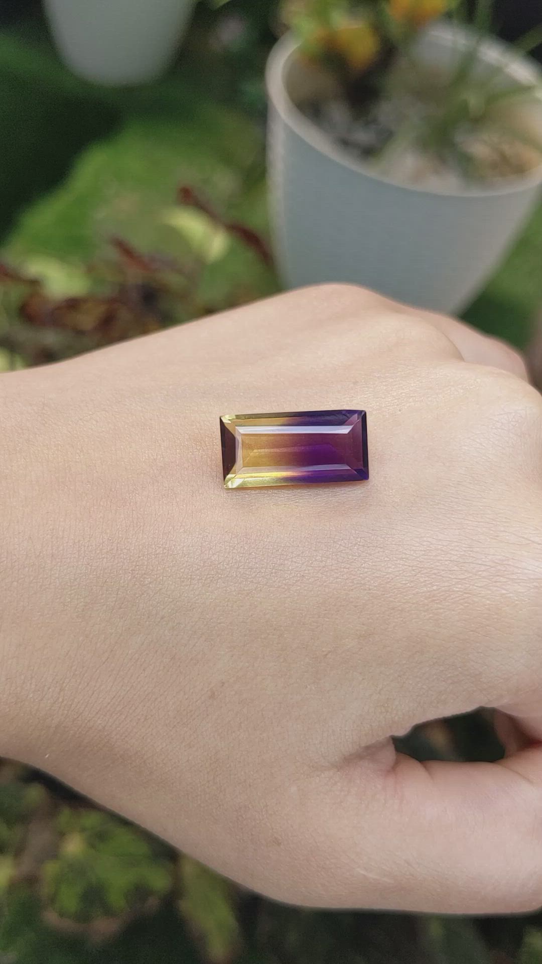 6.51 Ct. Ametrine from Ceylon (Sri Lanka) Size Video