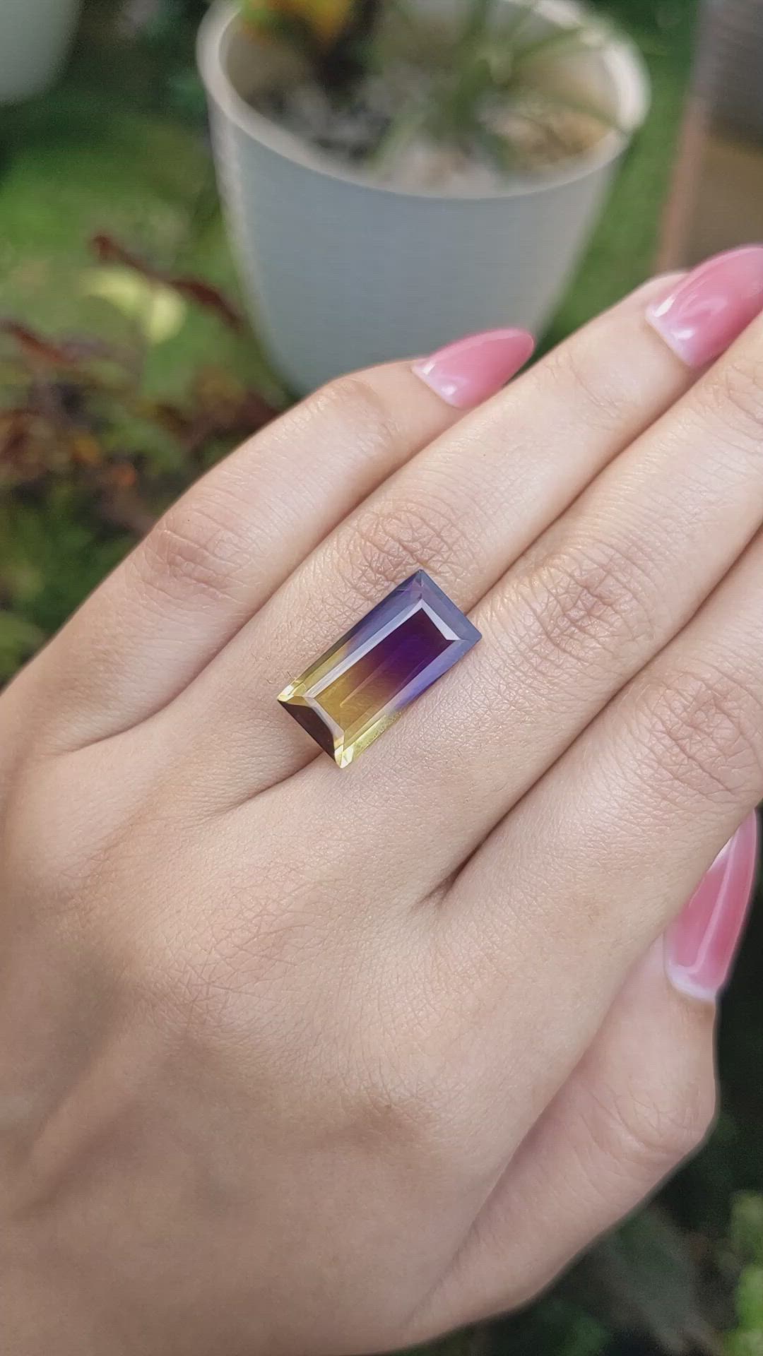 6.51 Ct. Ametrine from Ceylon (Sri Lanka) Size Video