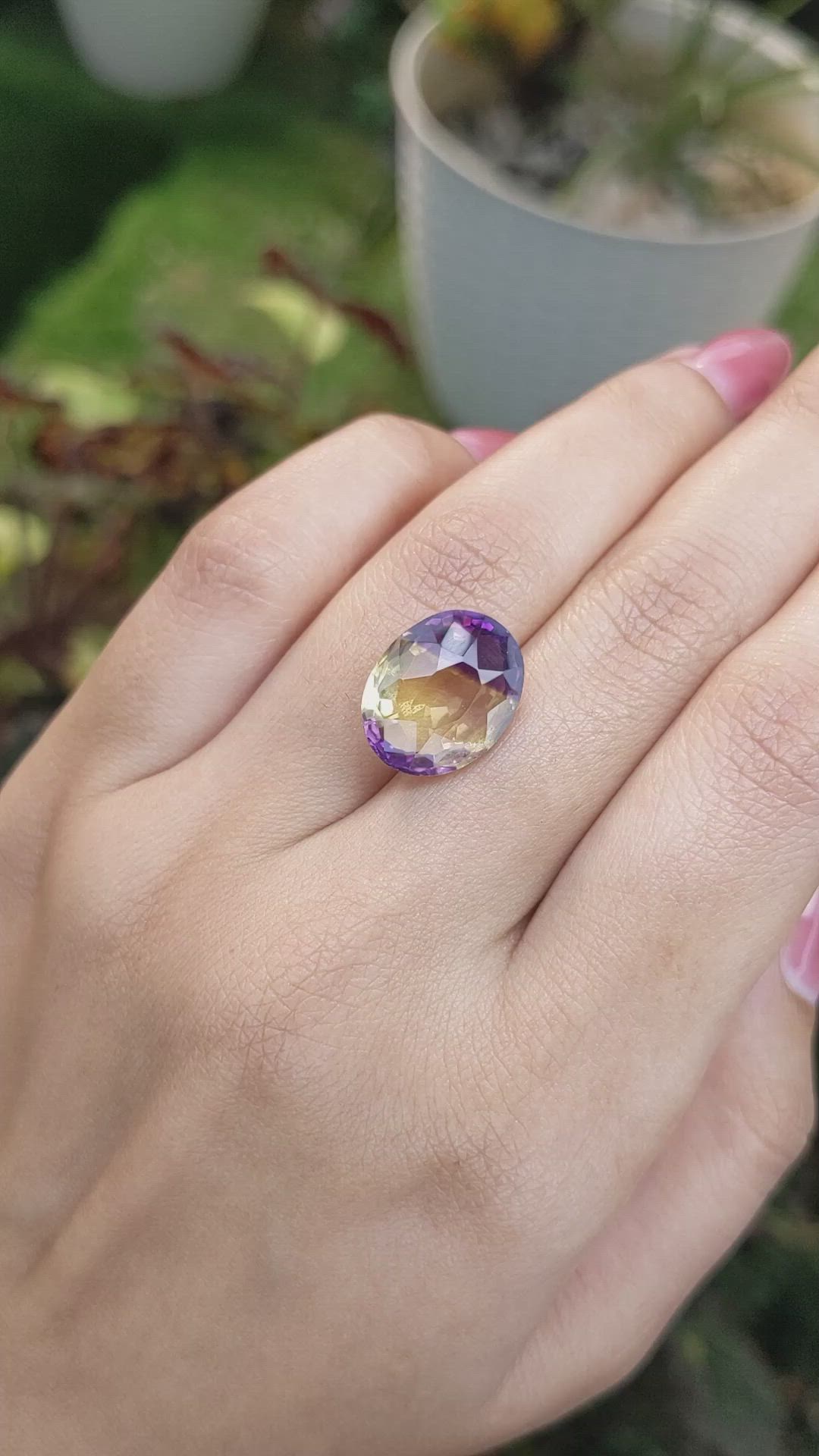 8.47 Ct. Ametrine from Ceylon (Sri Lanka) Size Video