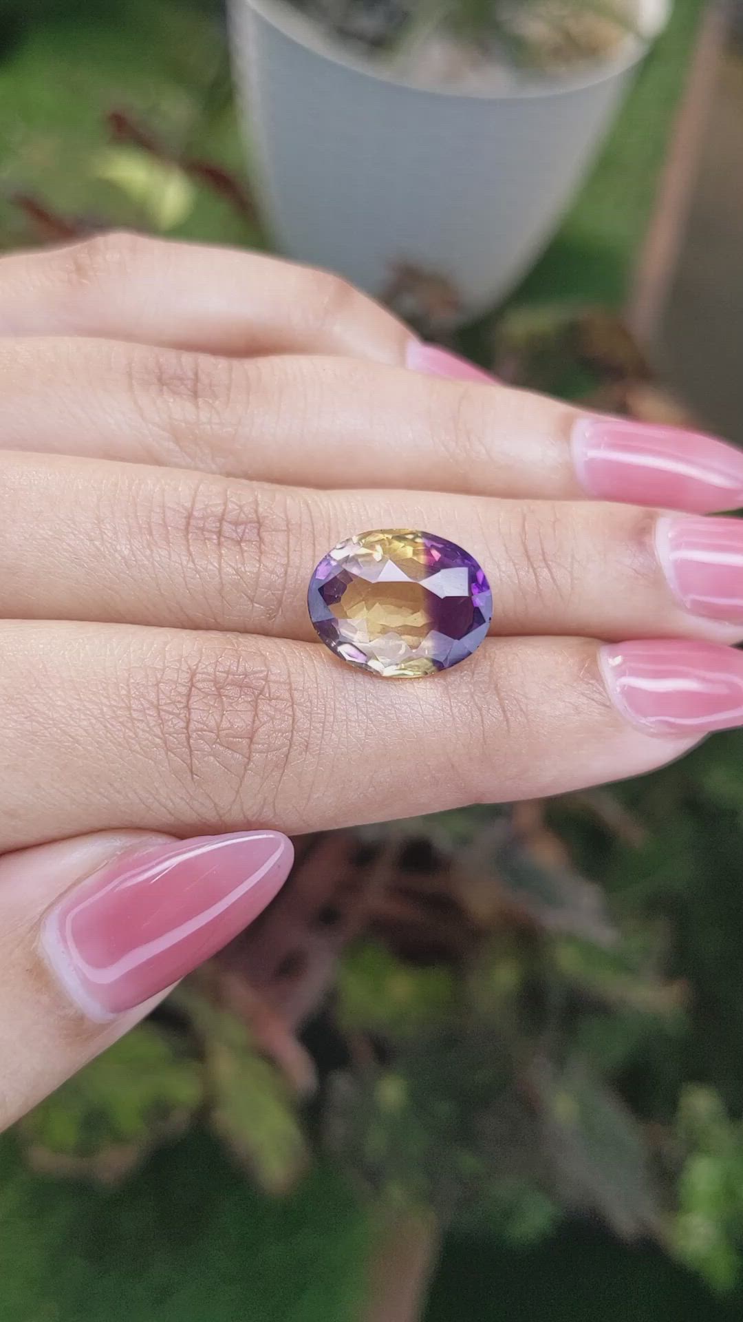 8.47 Ct. Ametrine from Ceylon (Sri Lanka) Size Video