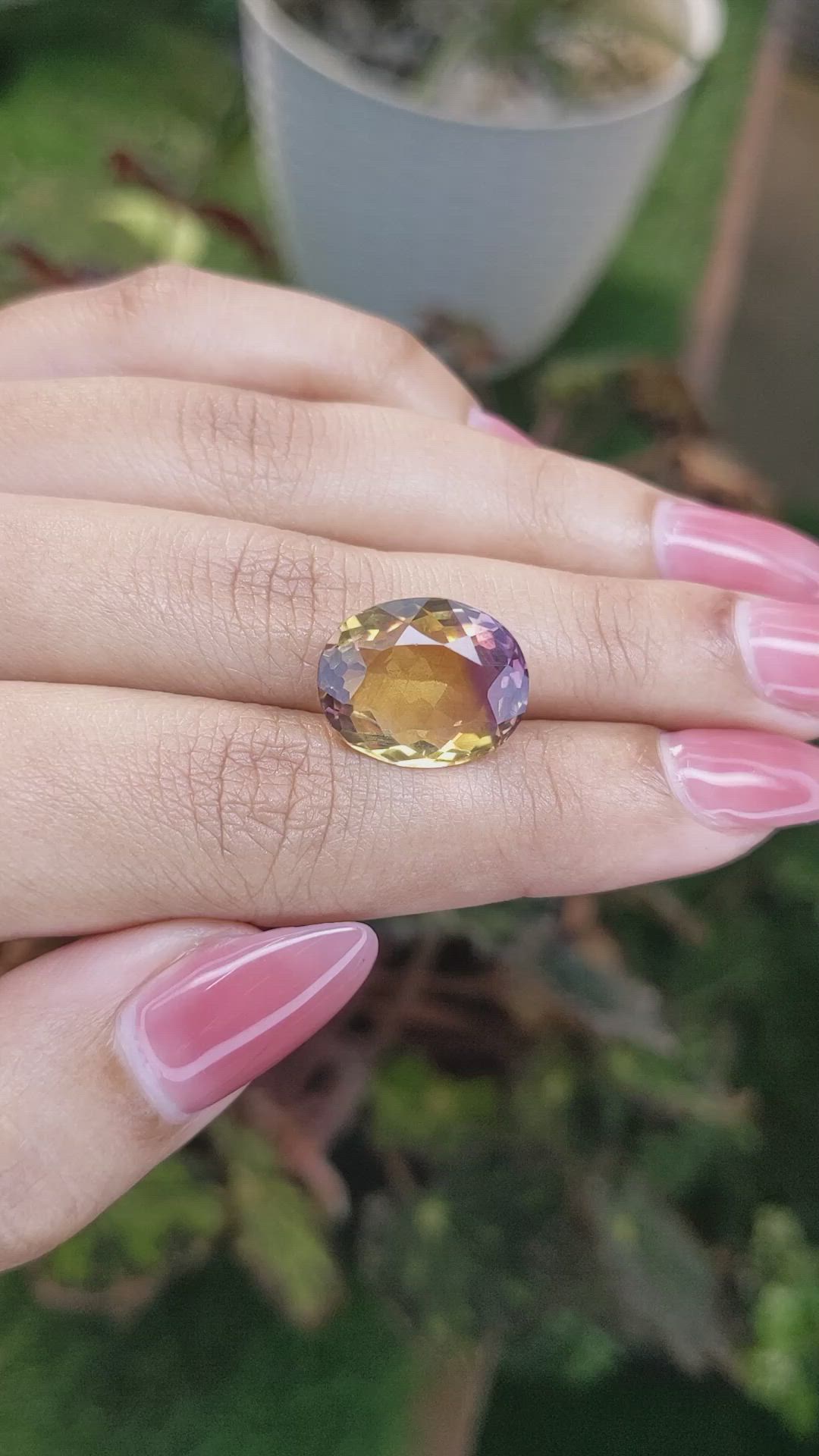 9.34 Ct. Ametrine from Ceylon (Sri Lanka) Size Video