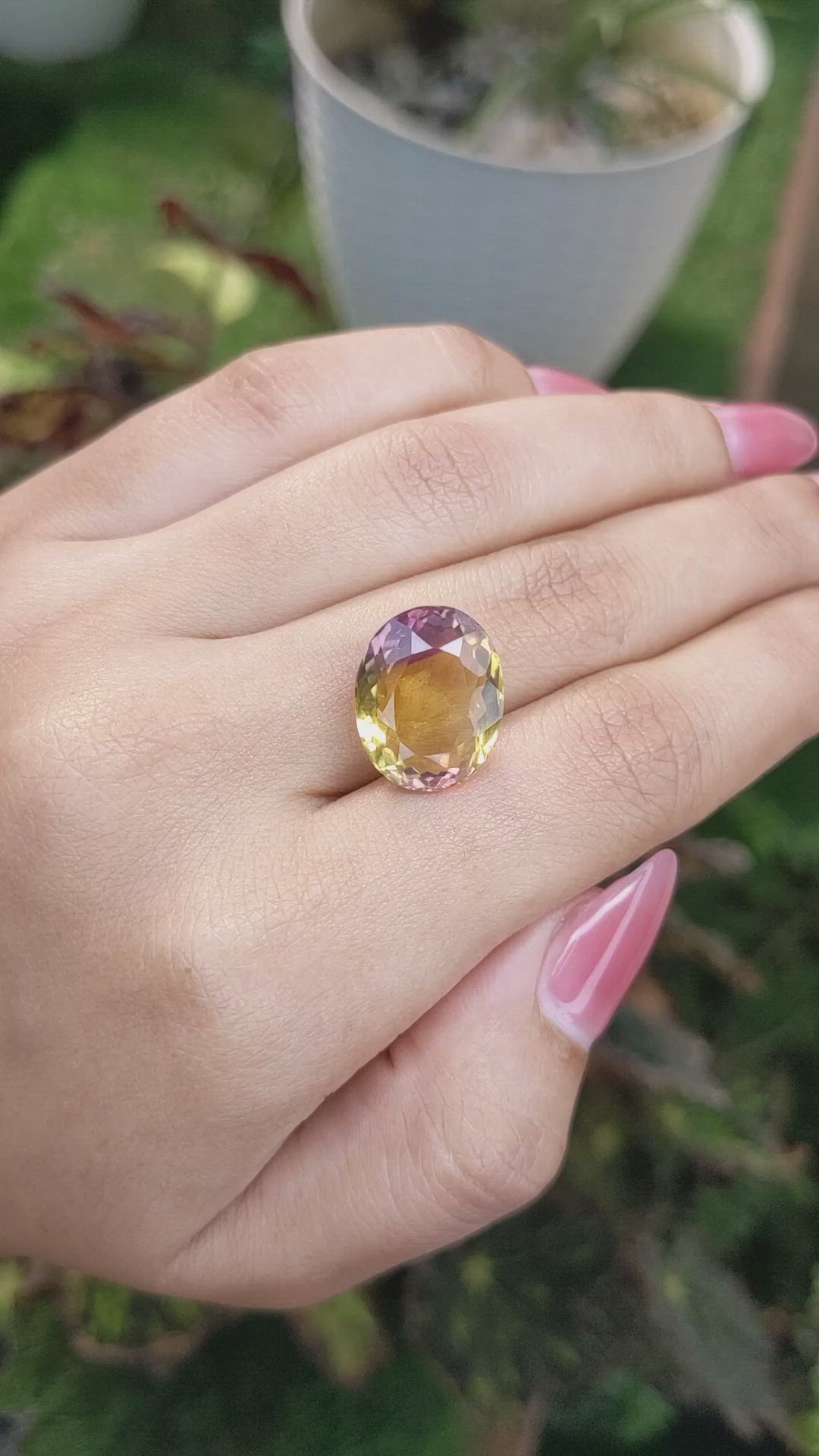 9.34 Ct. Ametrine from Ceylon (Sri Lanka) Size Video