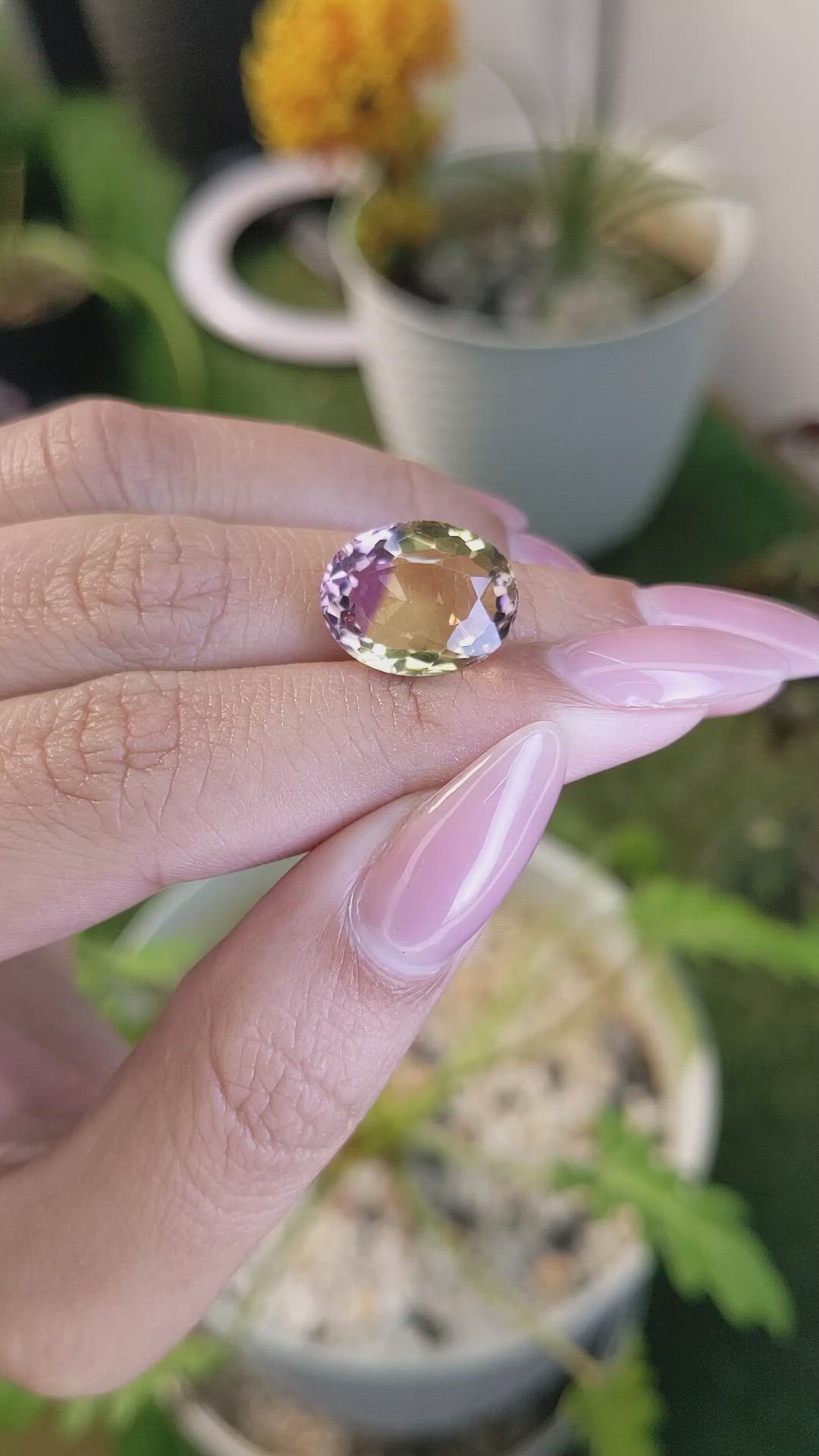 7.47 Ct. Ametrine from Ceylon (Sri Lanka) Size Video