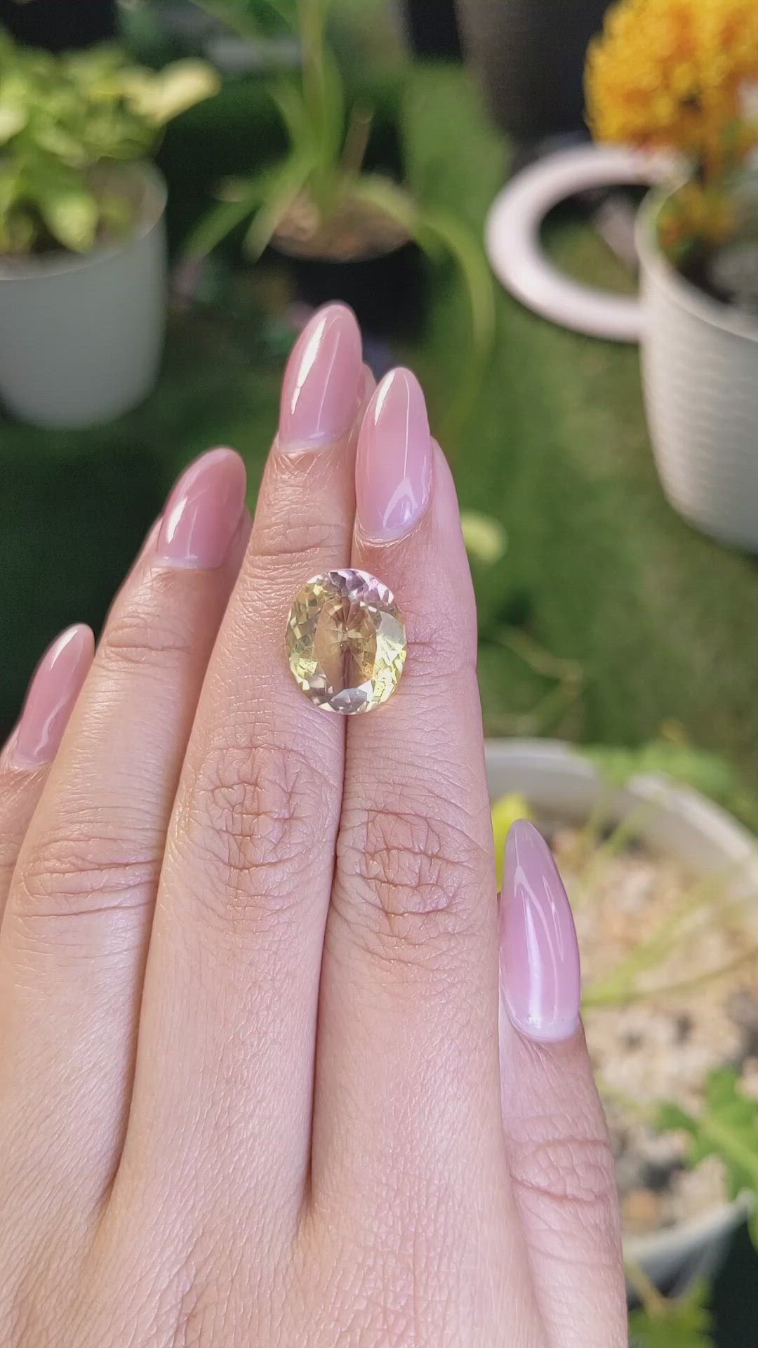 6.42 Ct. Ametrine from Ceylon (Sri Lanka) Size Video