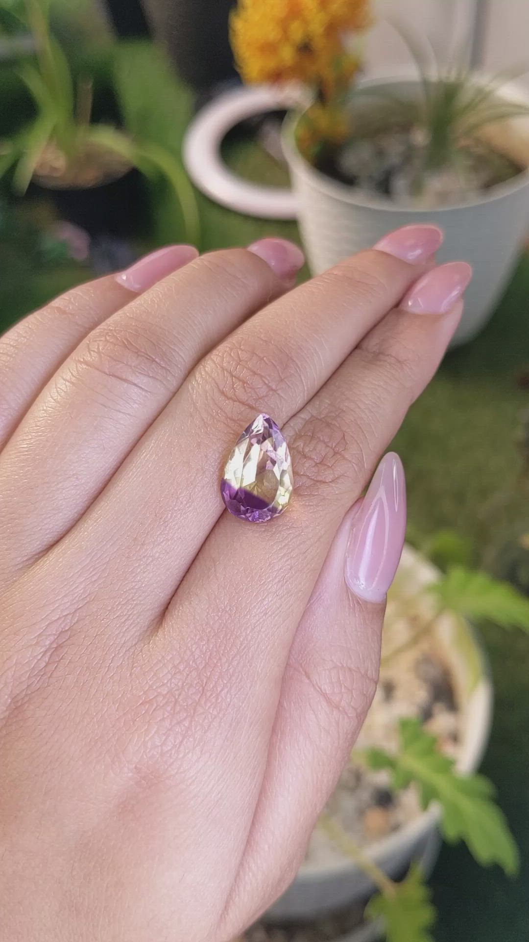 6.43 Ct. Ametrine from Ceylon (Sri Lanka) Size Video