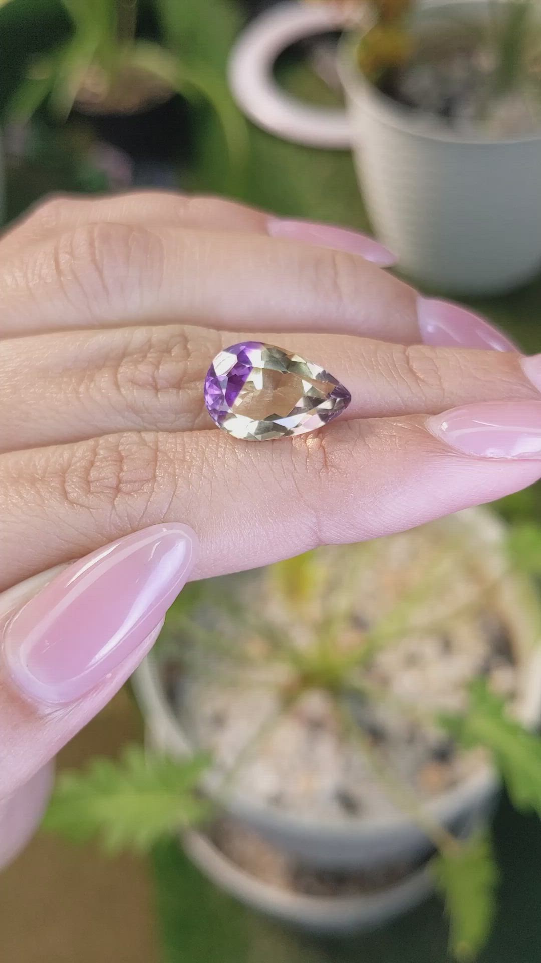 6.43 Ct. Ametrine from Ceylon (Sri Lanka) Size Video