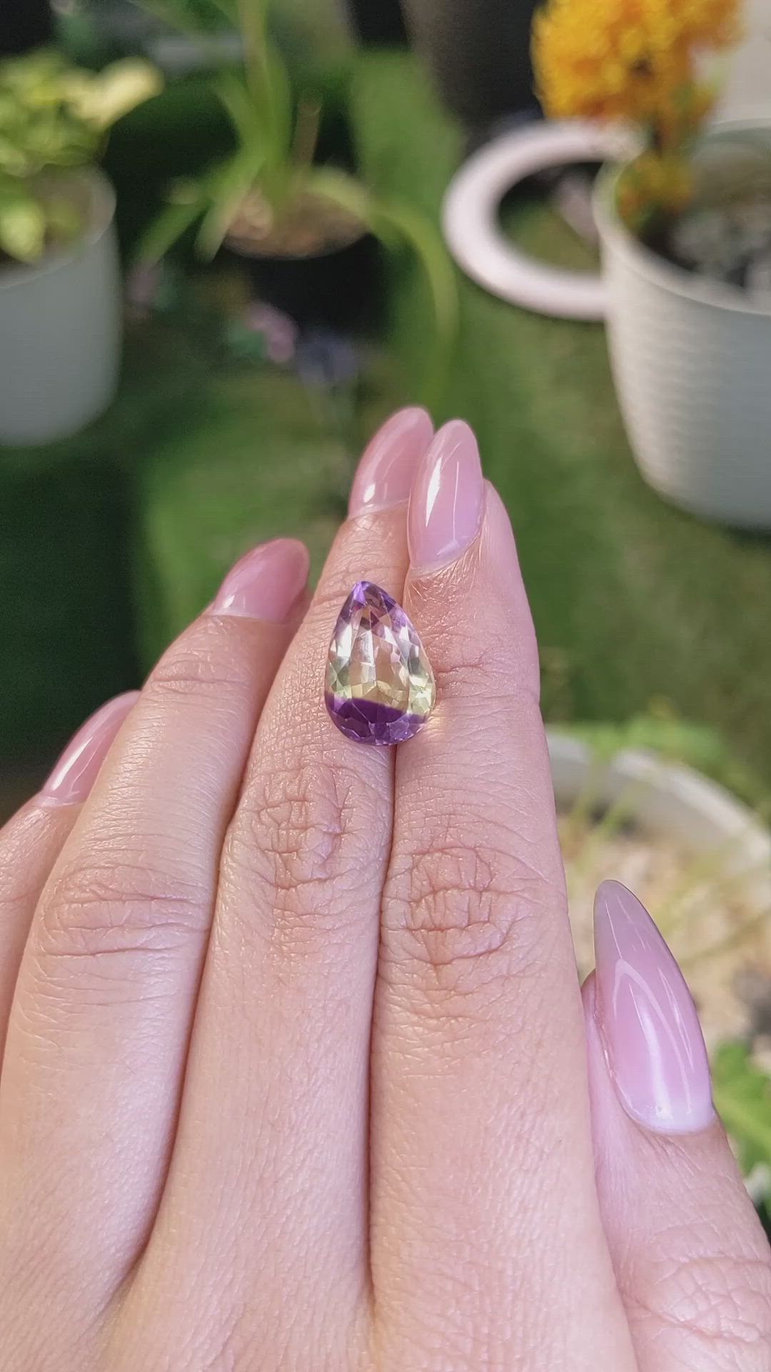 6.43 Ct. Ametrine from Ceylon (Sri Lanka) Size Video