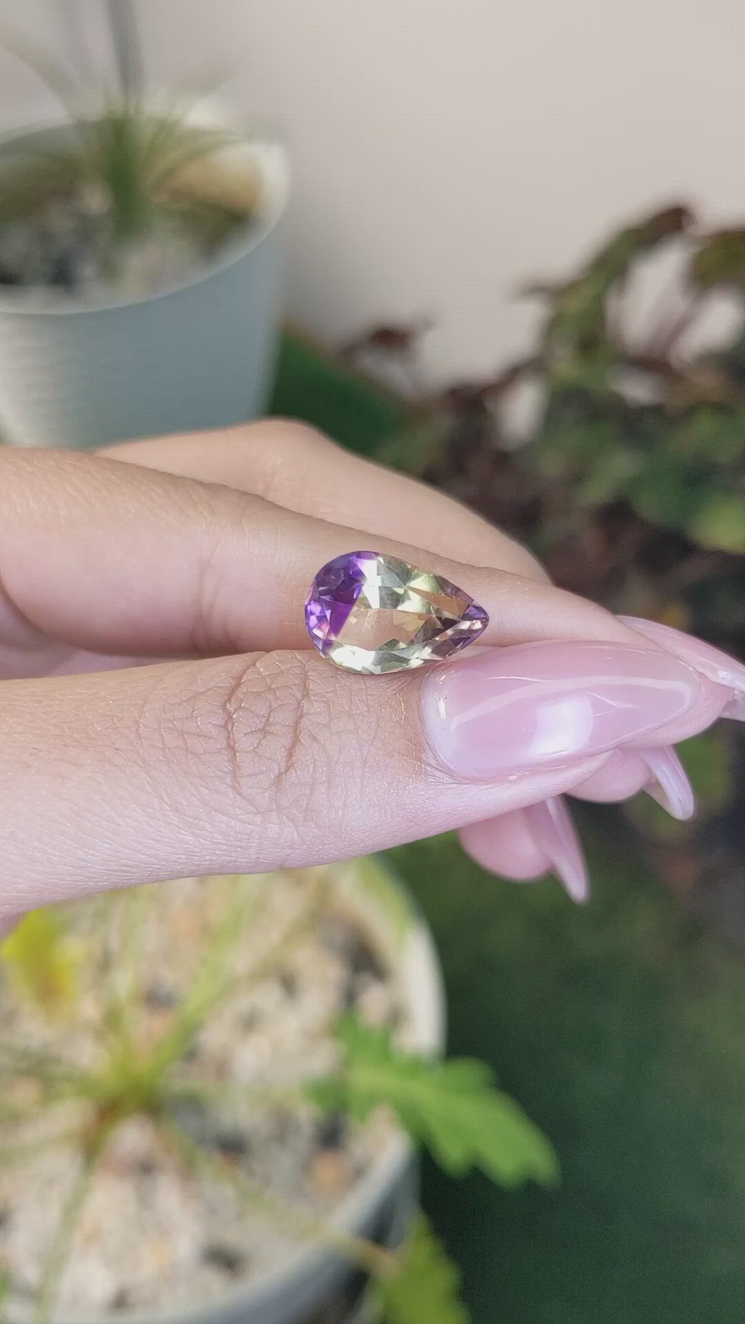 6.43 Ct. Ametrine from Ceylon (Sri Lanka) Size Video