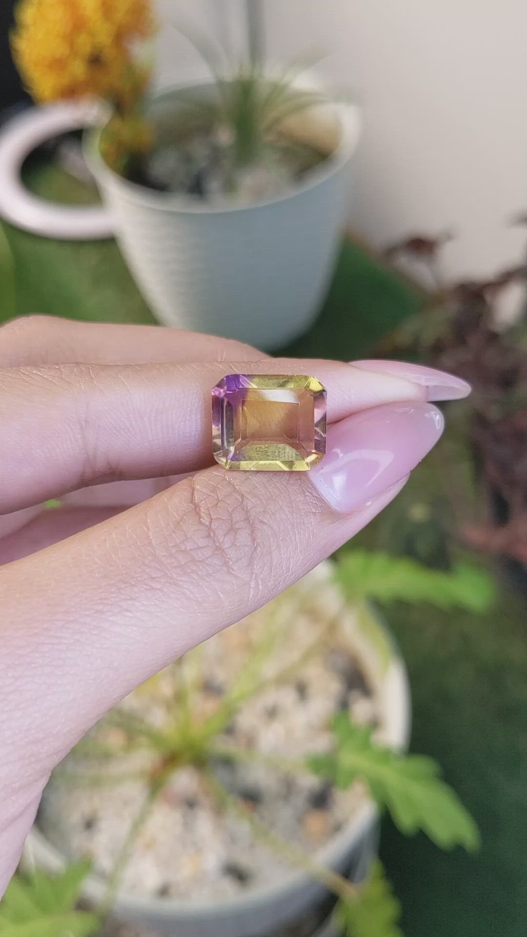7.53 Ct. Ametrine from Ceylon (Sri Lanka) Size Video