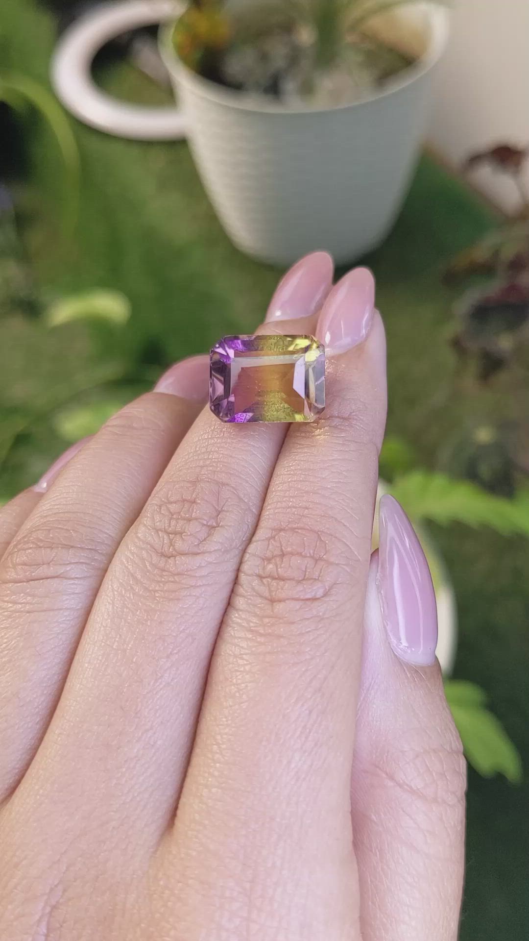 13.19 Ct. Ametrine from Ceylon (Sri Lanka) Size Video